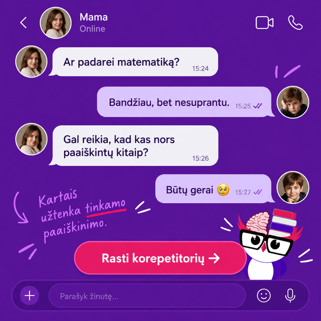 Mano korepetitorius Facebook ad: Raskite tinkamą korepetitorių