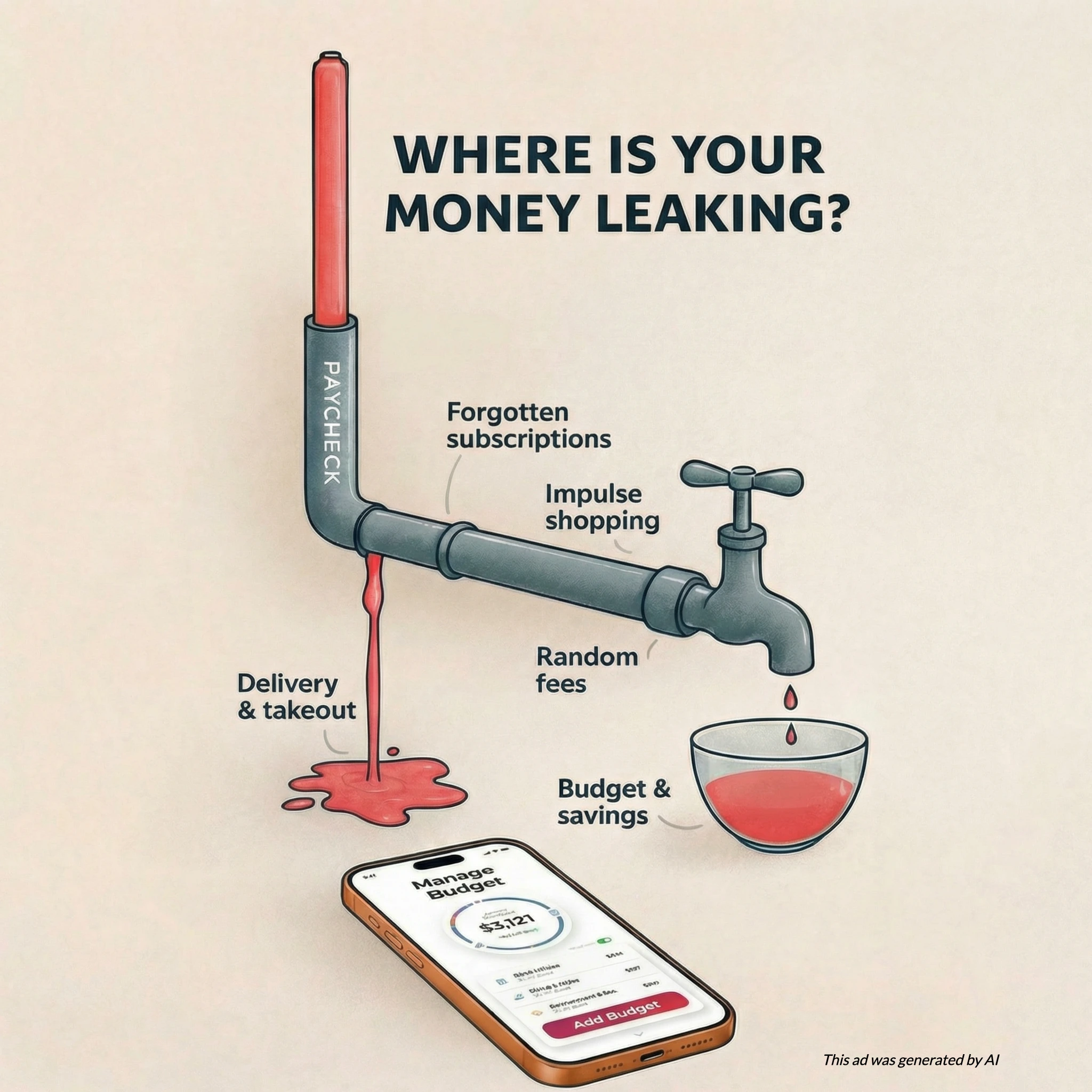 Rocket Money Facebook ad