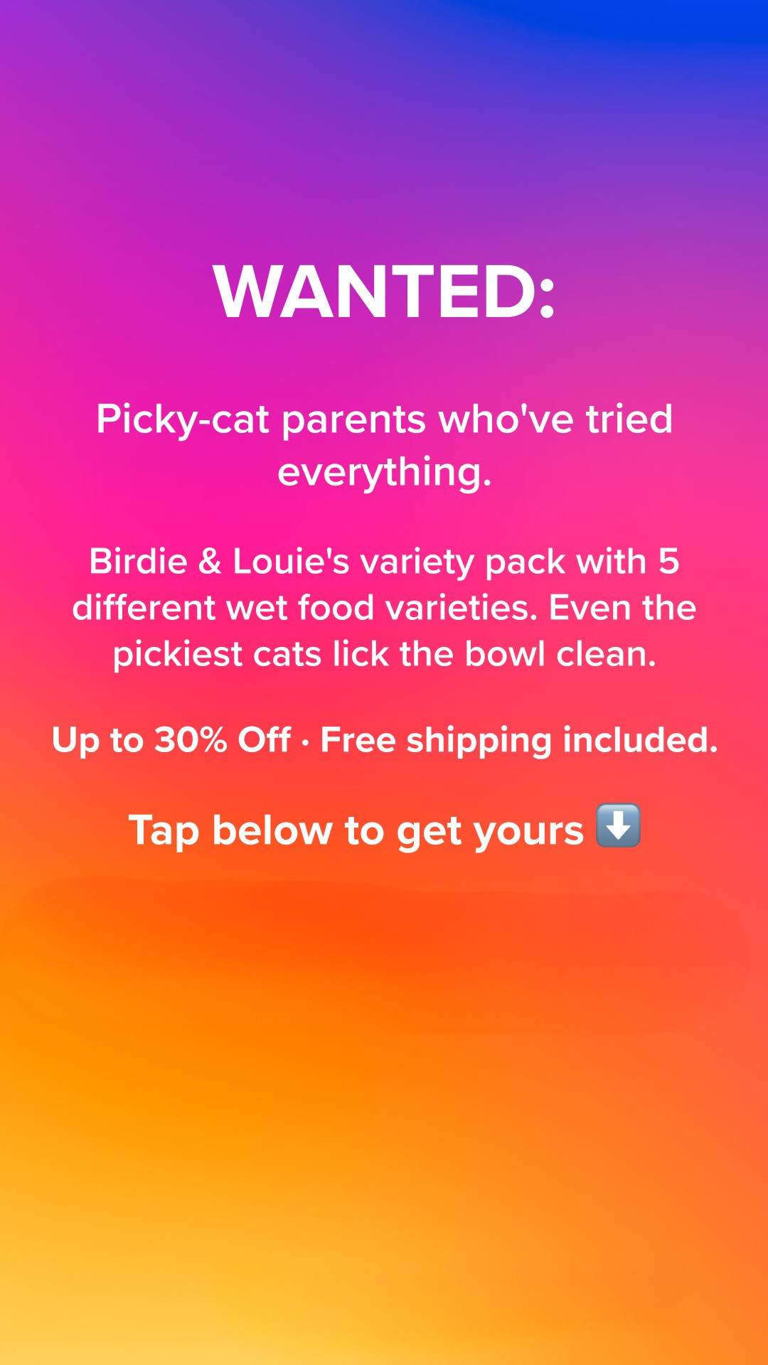 Birdie & Louie Facebook ad