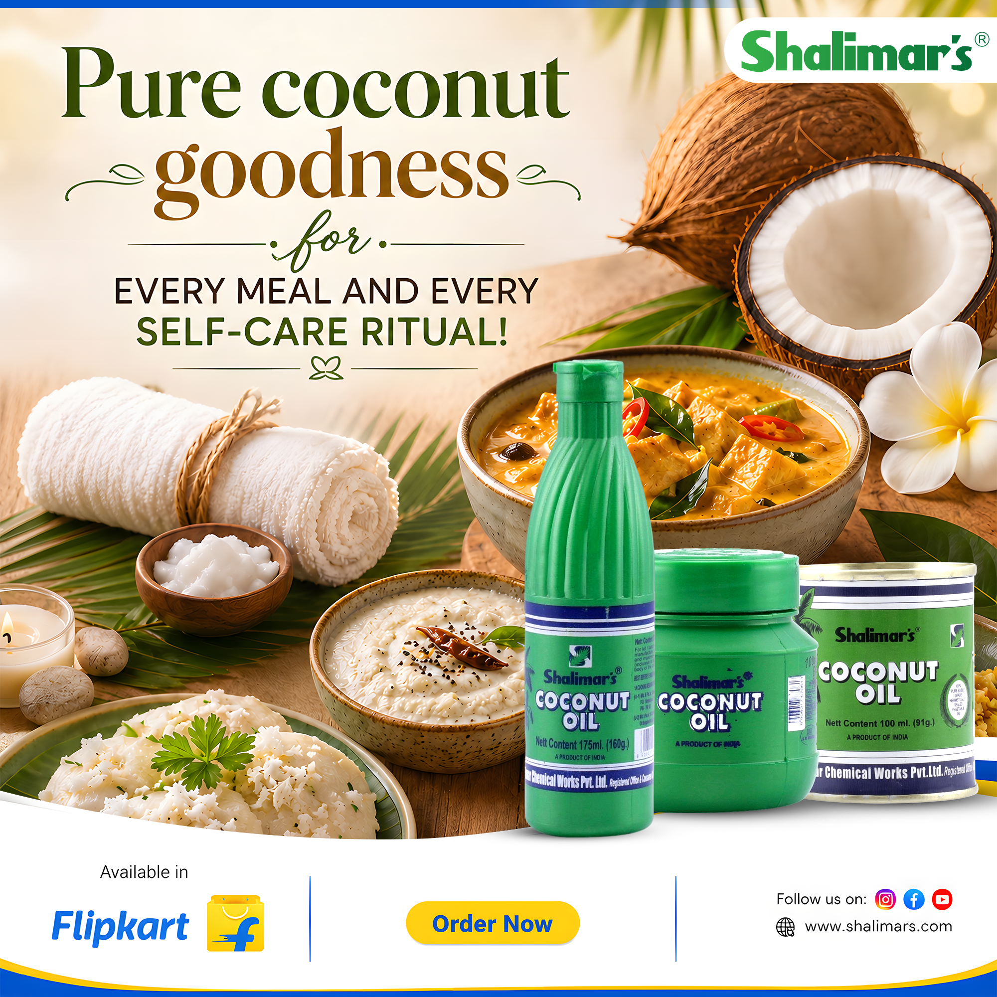 Shalimar’s Facebook ad: Nourish your meals.