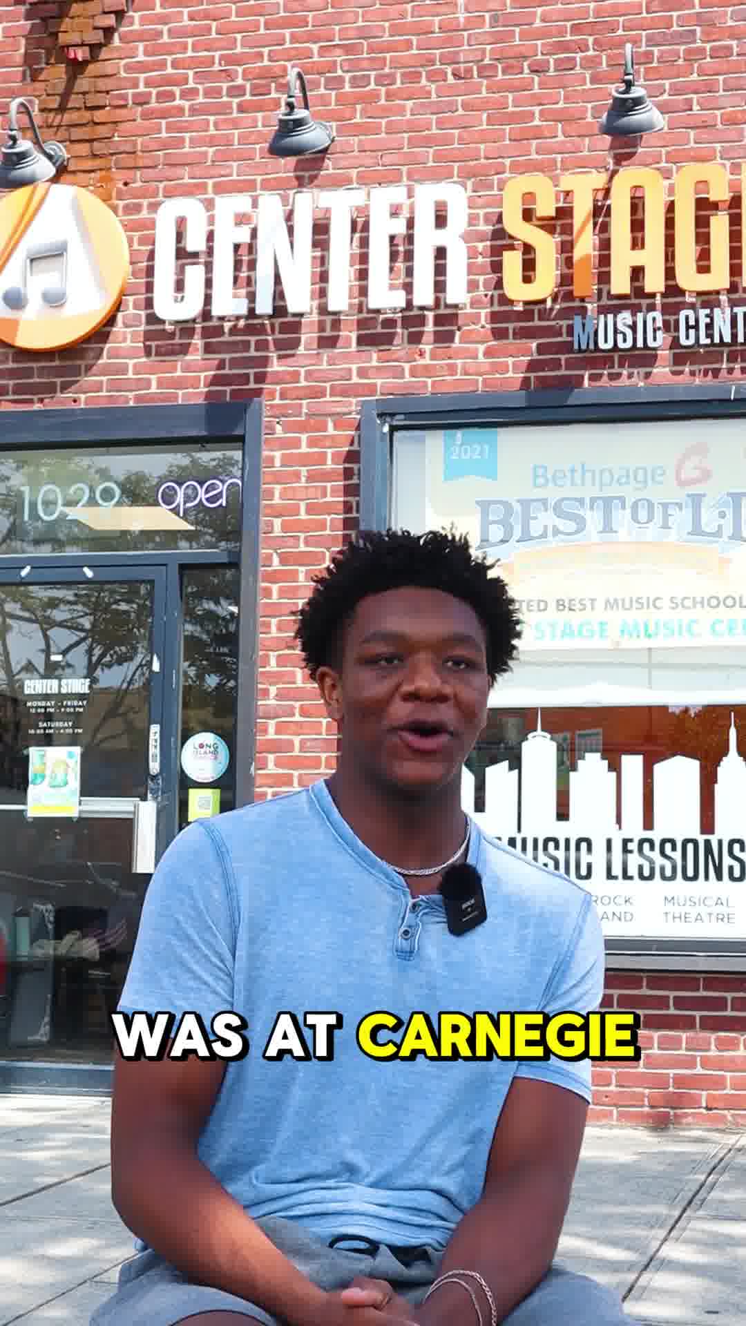 Center Stage Music Center Facebook ad: Are you ready to take Center Stage? Build confidence, grow…