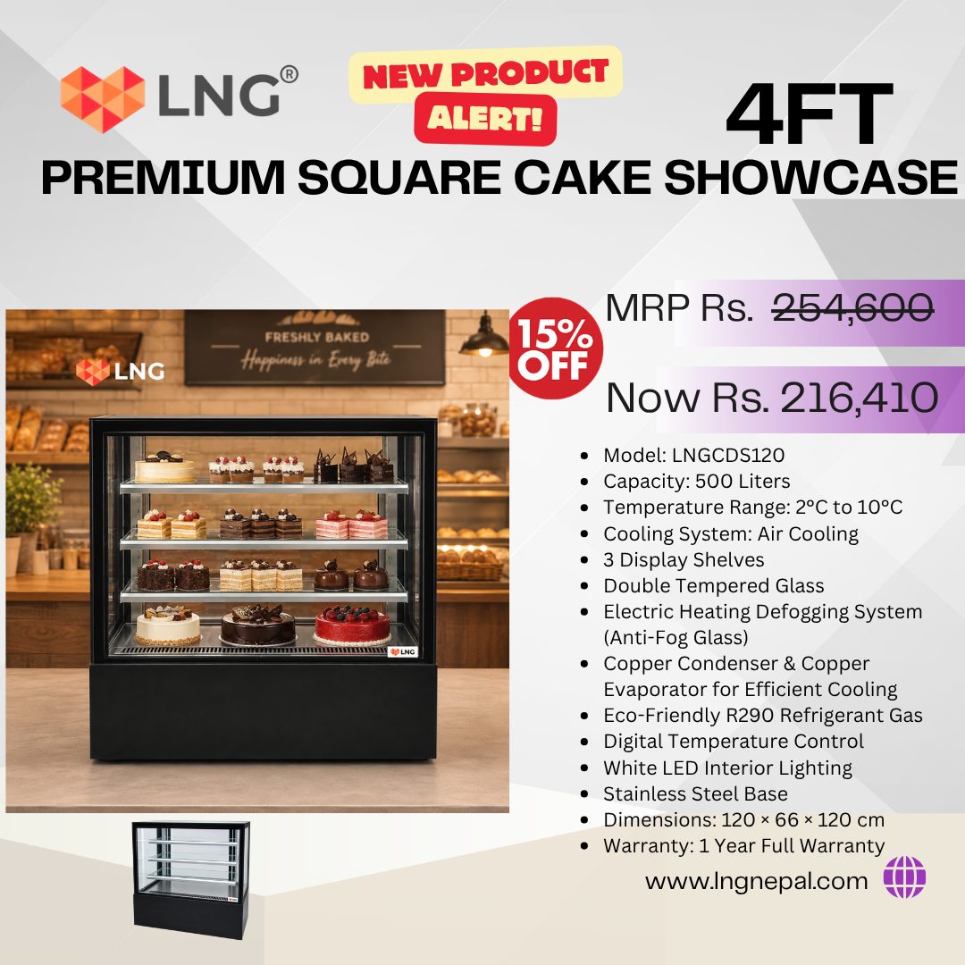 Lobo Nepal Electronics Facebook ad: NEW ARRIVAL, LNG Commercial Refrigeration!