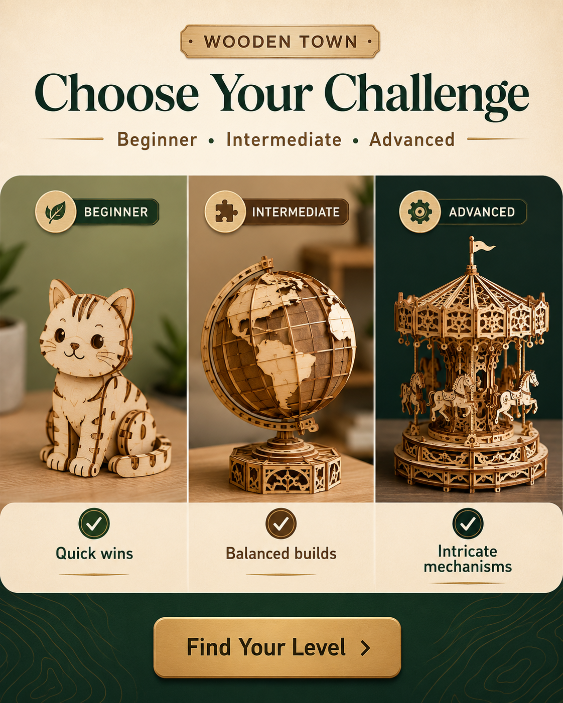 Wooden-Town.com Facebook ad: The Gift They'll Actually Remember