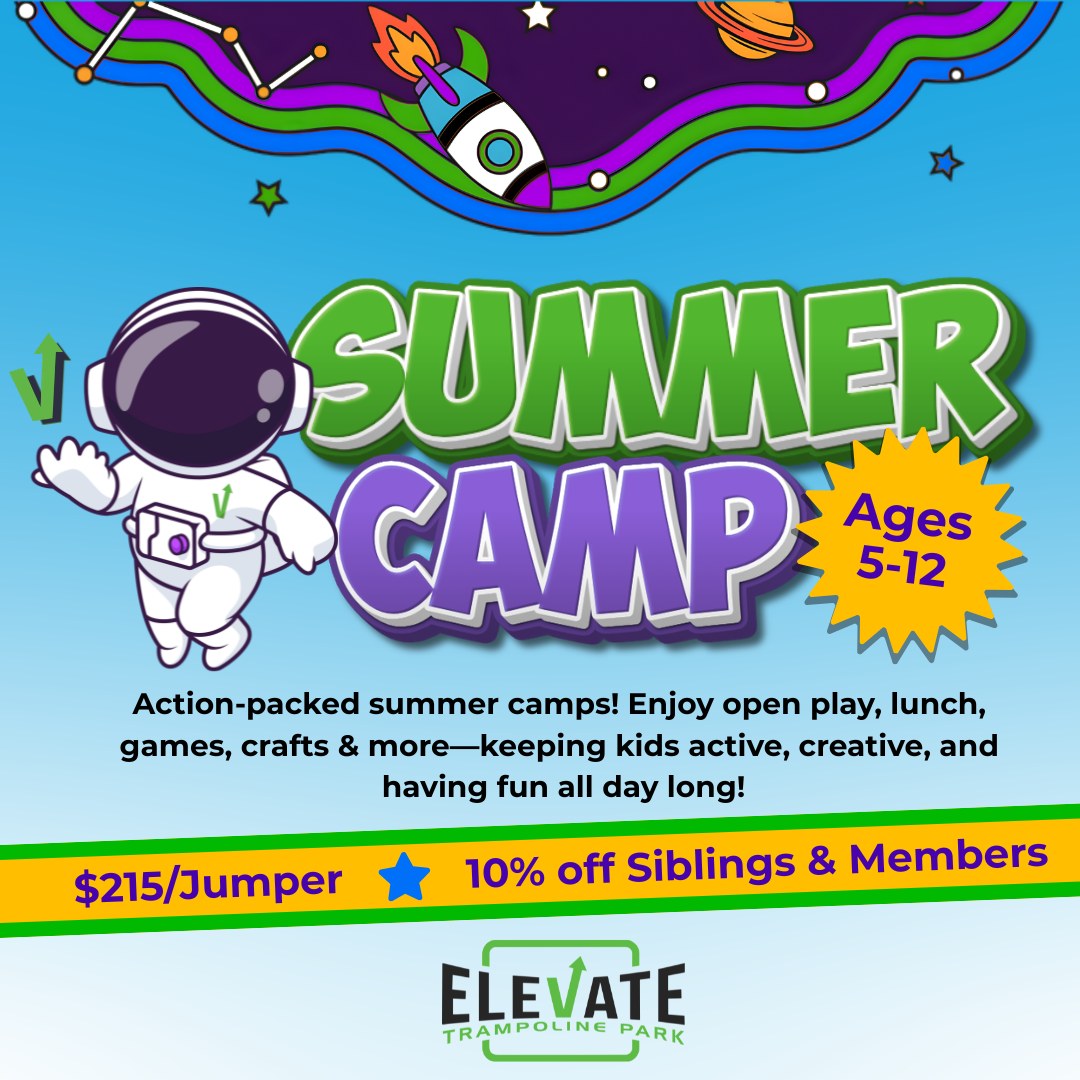 Elevate Trampoline Park (Tucson) Facebook ad: Summer Camp at Elevate Trampoline Park