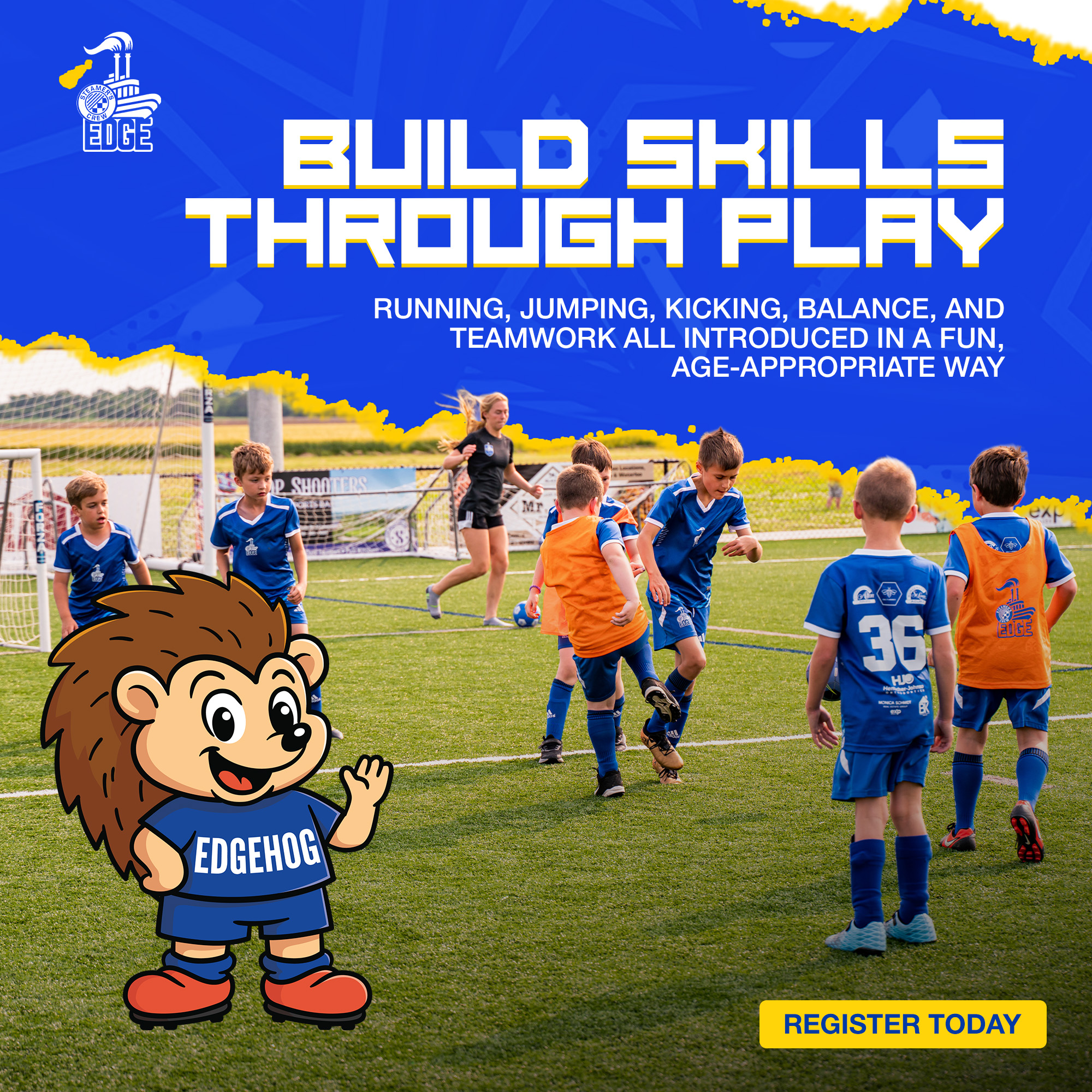 Steamer’s Crew Soccer Club Facebook ad: Intro to Soccer | Ages 18 Months to 4 years