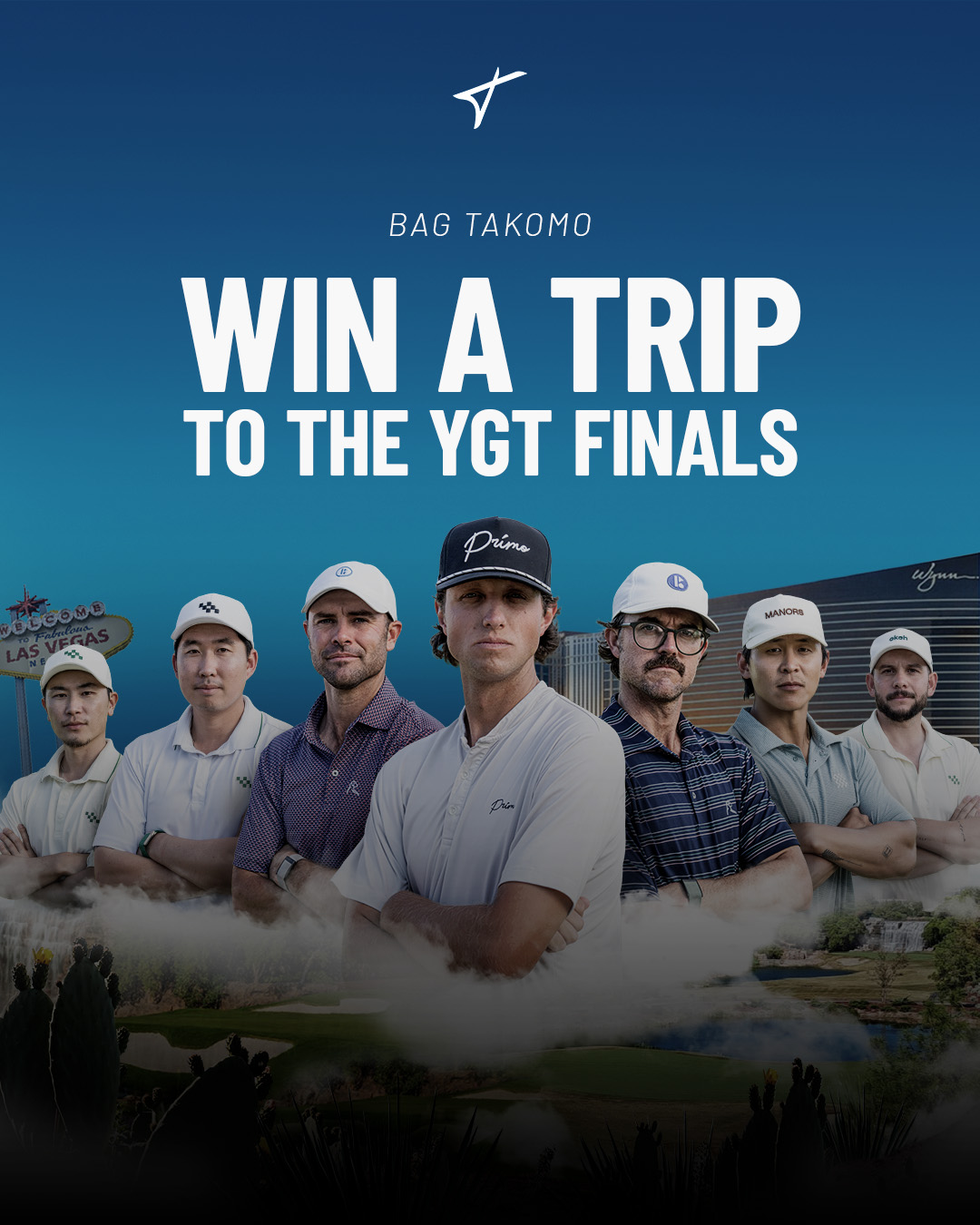 Takomo Golf Company Facebook ad: Bag Takomo and win a trip to the YGT final