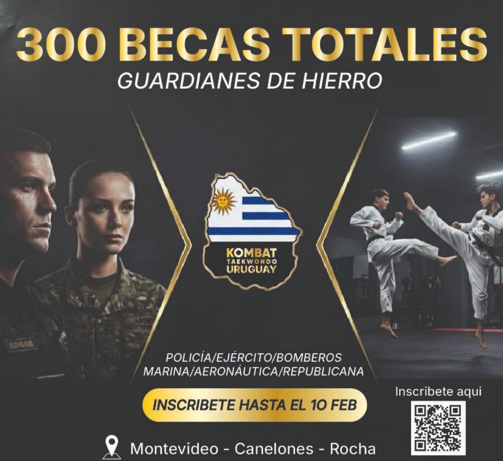 Kombat Taekwondo Uruguay Facebook ad: INSCRIPCIÓN AL PROGRAMA GUARDIANES DE HIERRO'' - BECAS…