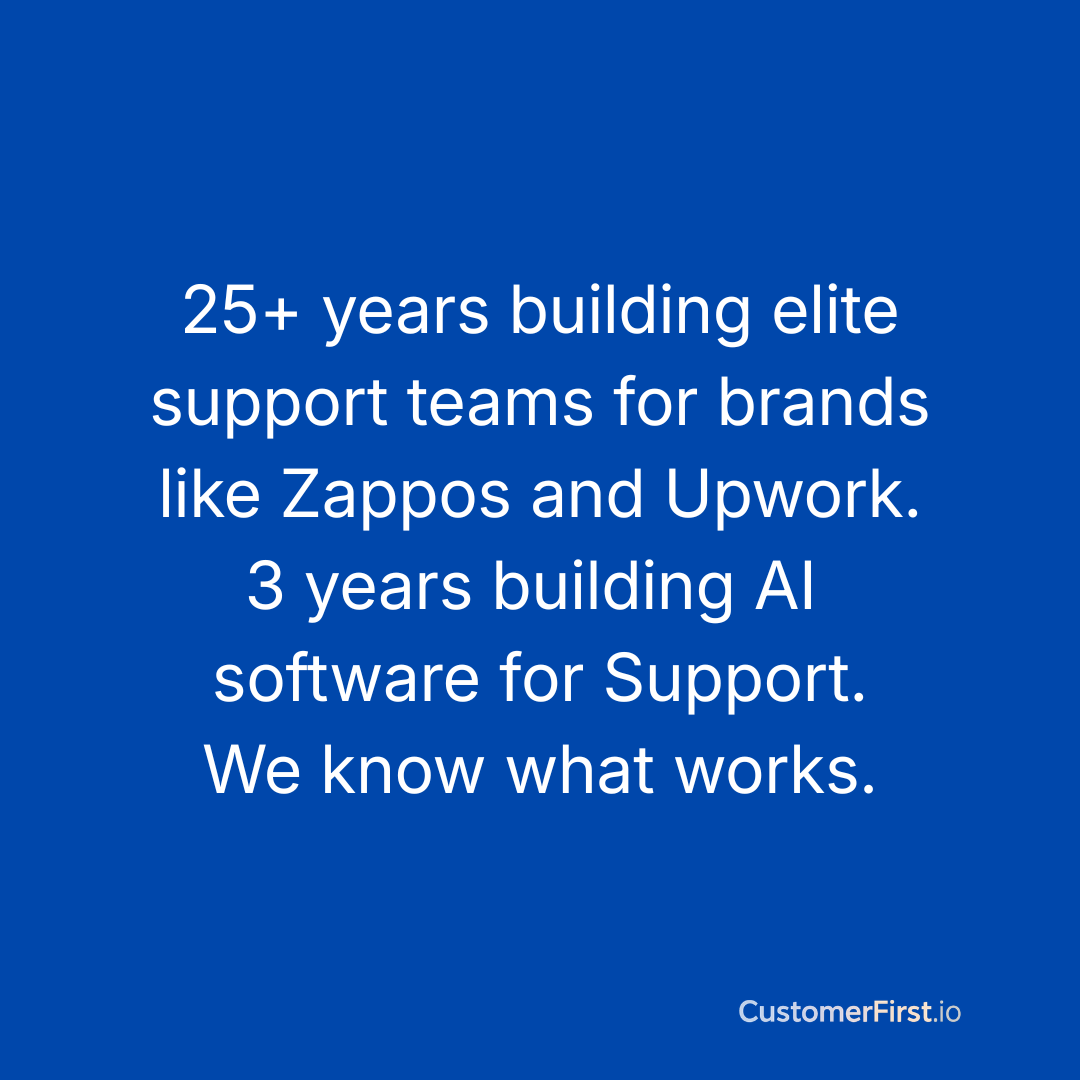 Customer First Facebook ad: I've been in customer support for 25 years.