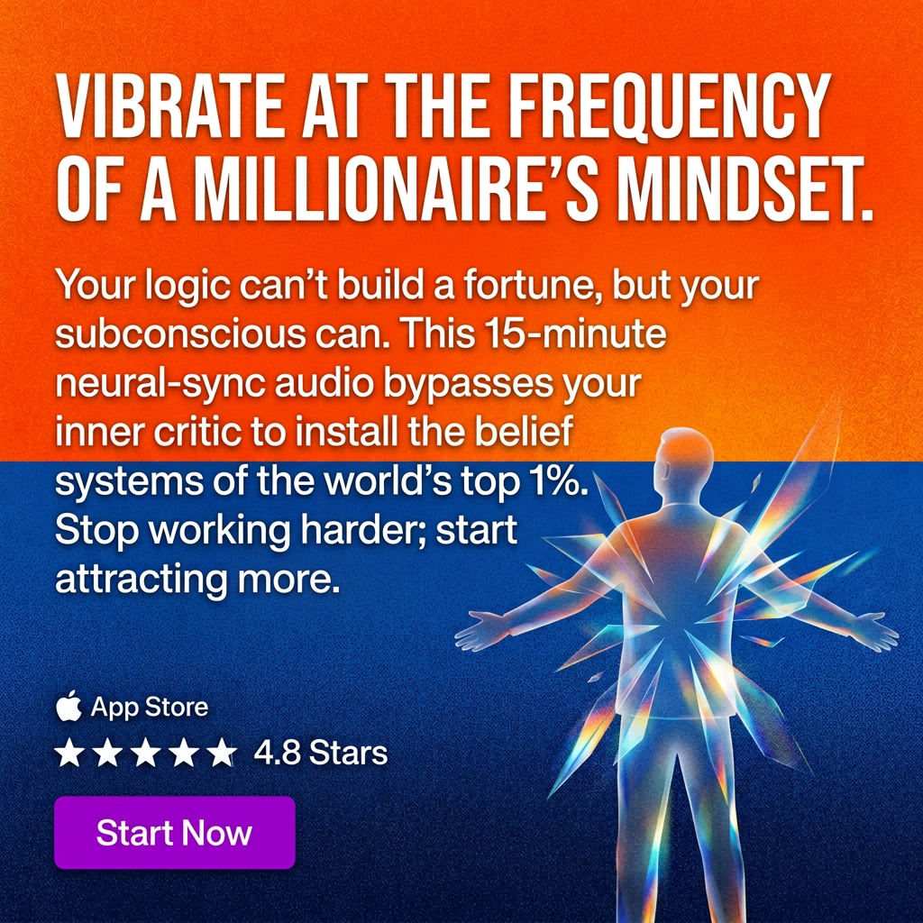 Millionaire Mindset Facebook ad: Stop Chasing Money. Attract It