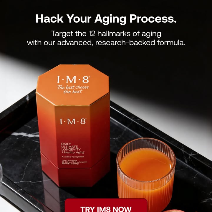 IM8 Global Facebook ad: Longevity Starts at the Cellular Level