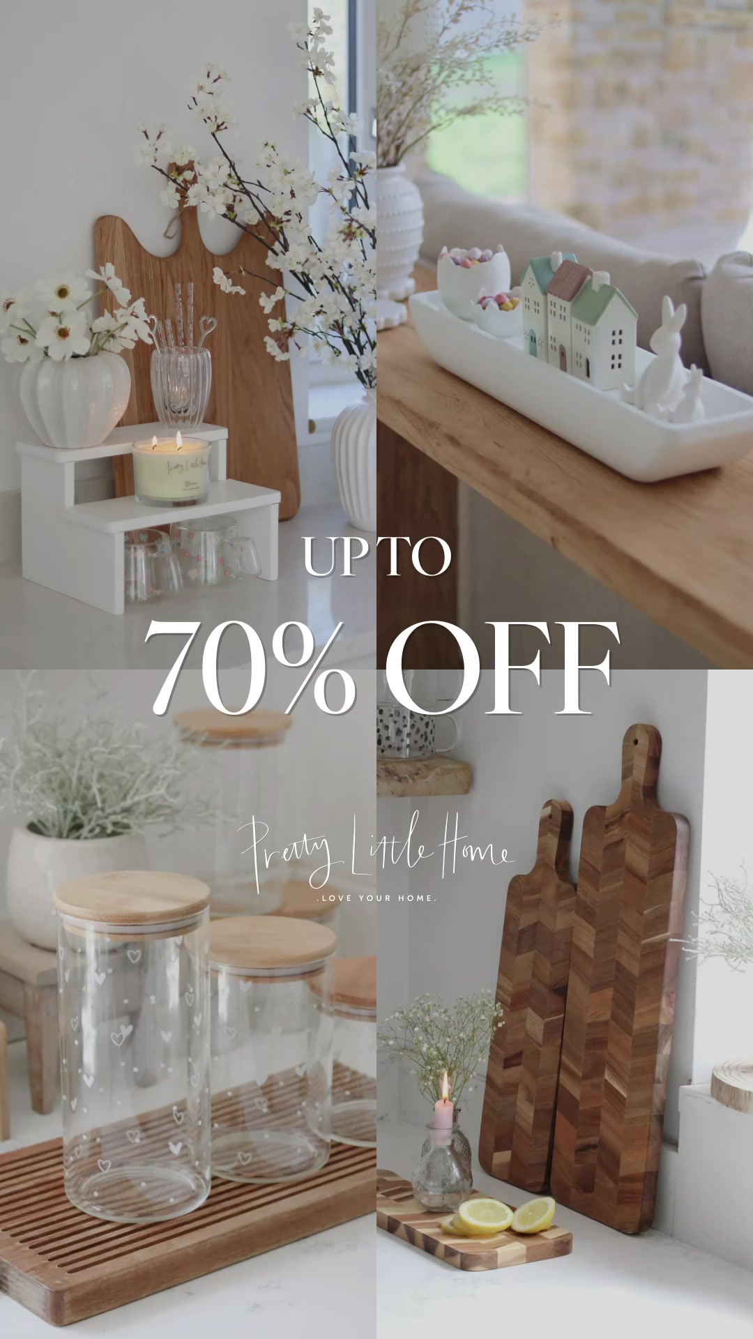Pretty Little Home Facebook ad: Up to 70% Off Your Favourite Pieces