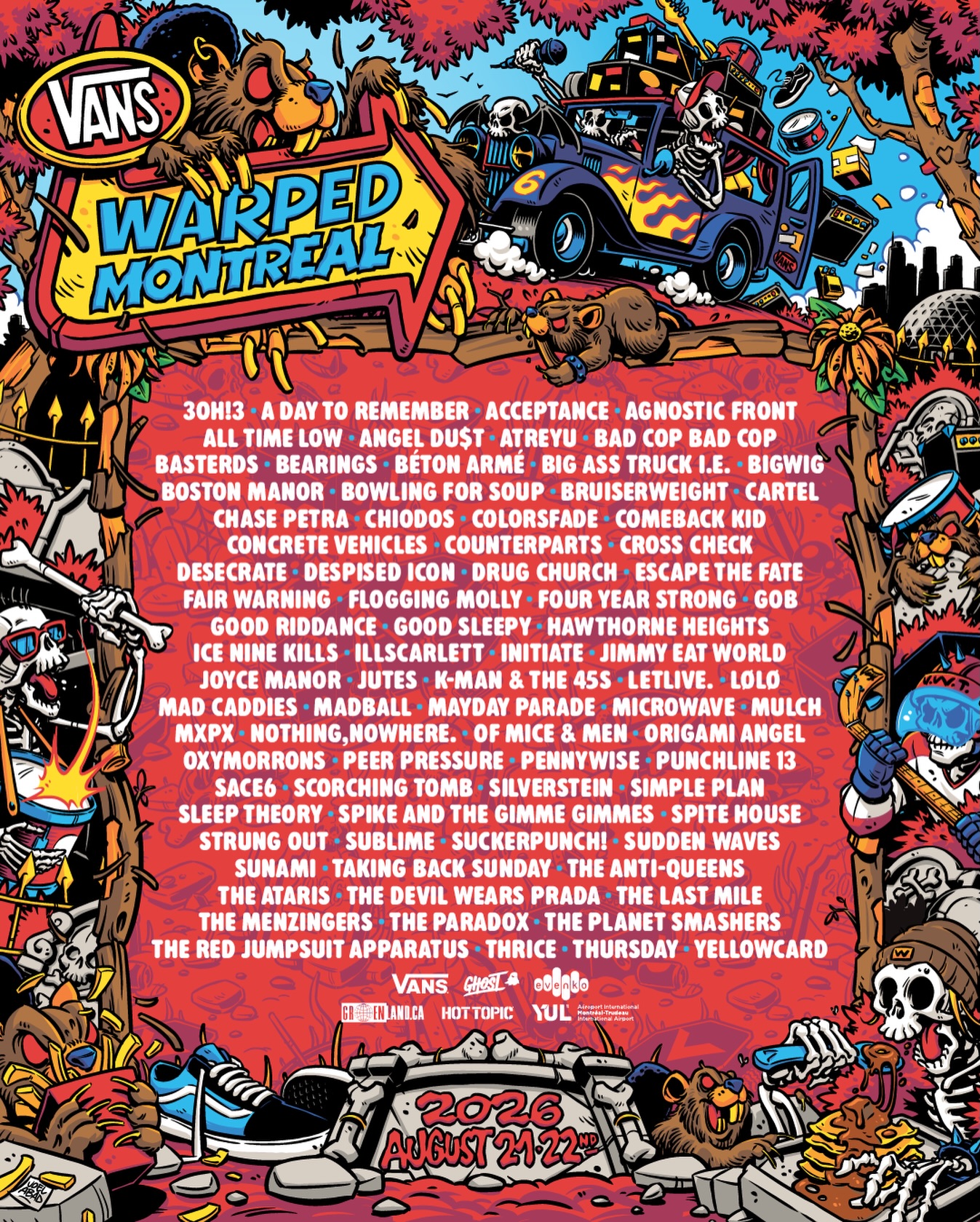 Vans Warped Tour Facebook ad
