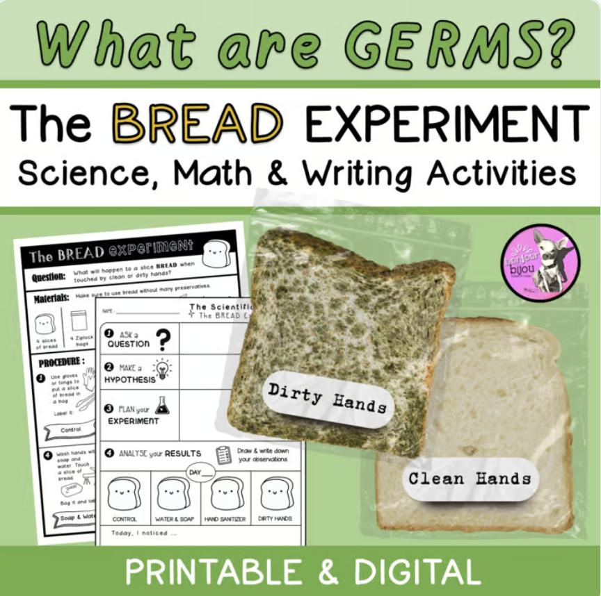 Bonjour Bijou Learning Facebook ad: See Germs Grow: Bread Mold Science Experiment