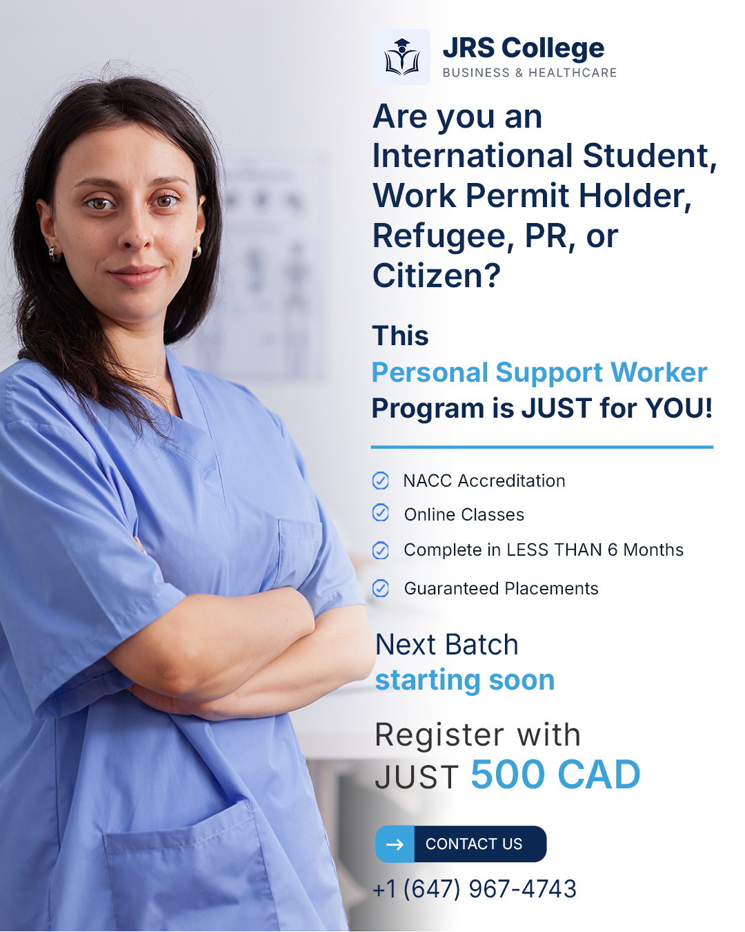 JRS College of Business & Healthcare Facebook ad