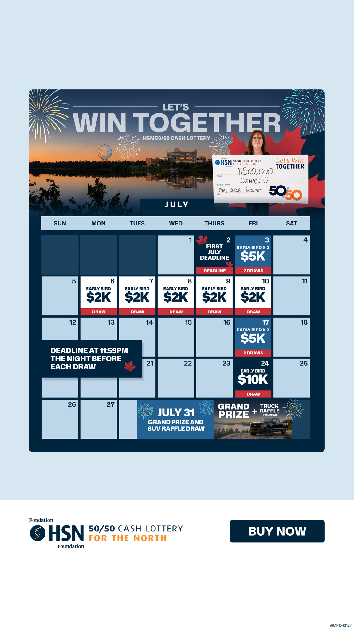 HSN 50/50 Facebook ad