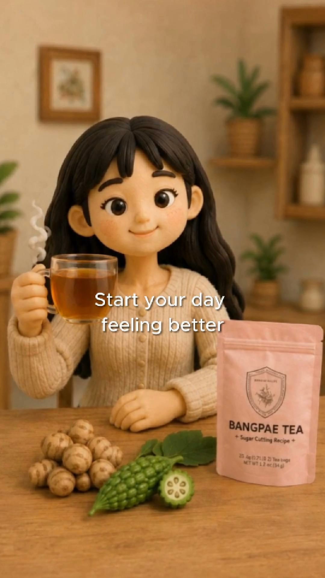 Bangpae Tea Facebook ad: Korea’s #1 Herbal Tea for Sugar Balance