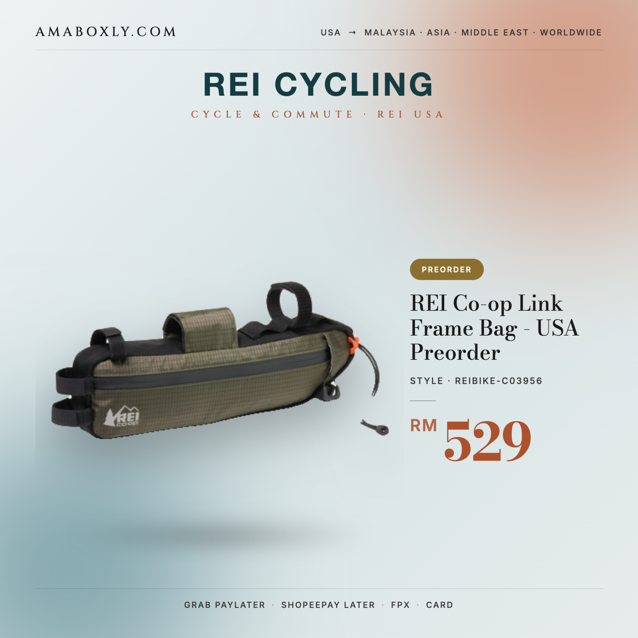 Amaboxly Bags & More Facebook ad: Run-ready gear from REI USA.