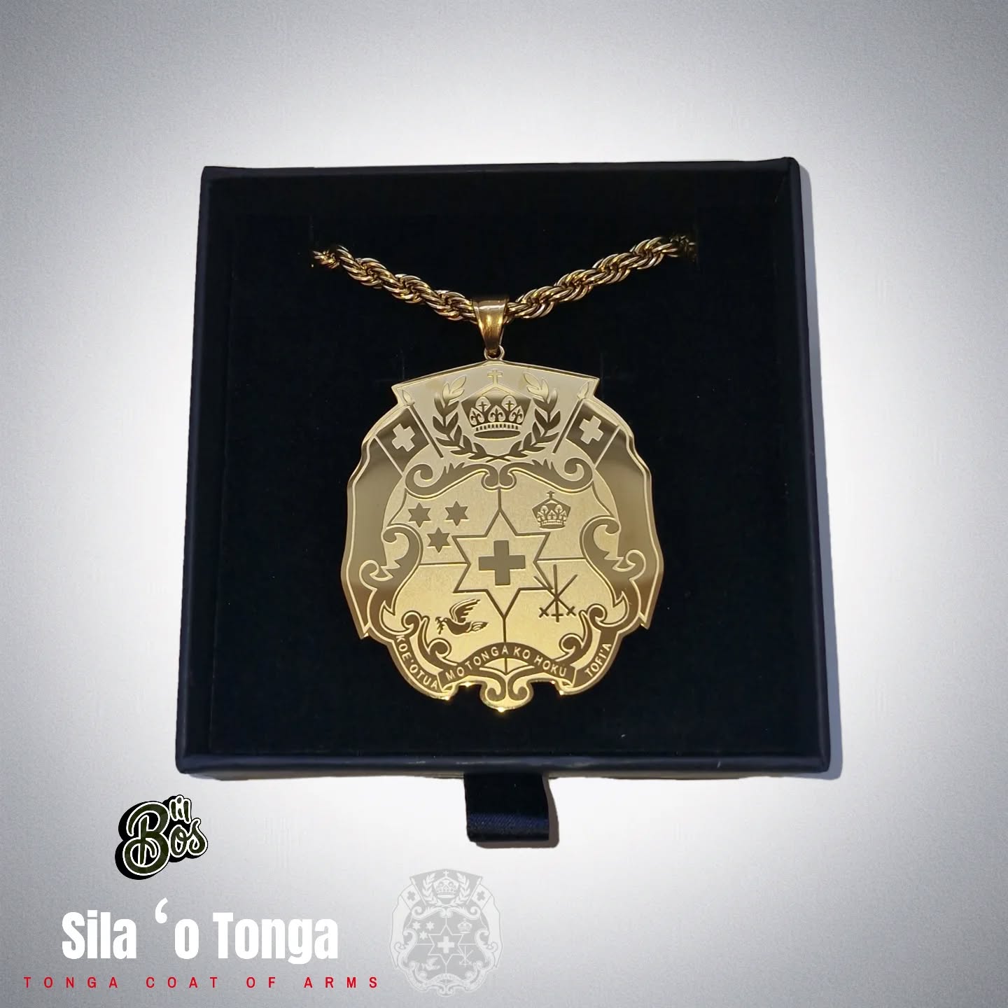 Lil Baby Old School Facebook ad: Sila ʻo Tonga Pendant: 18K Gold Plated with 55 or 75cm…