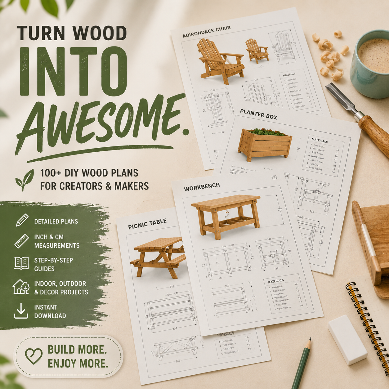 WoodCrafts DIY Facebook ad