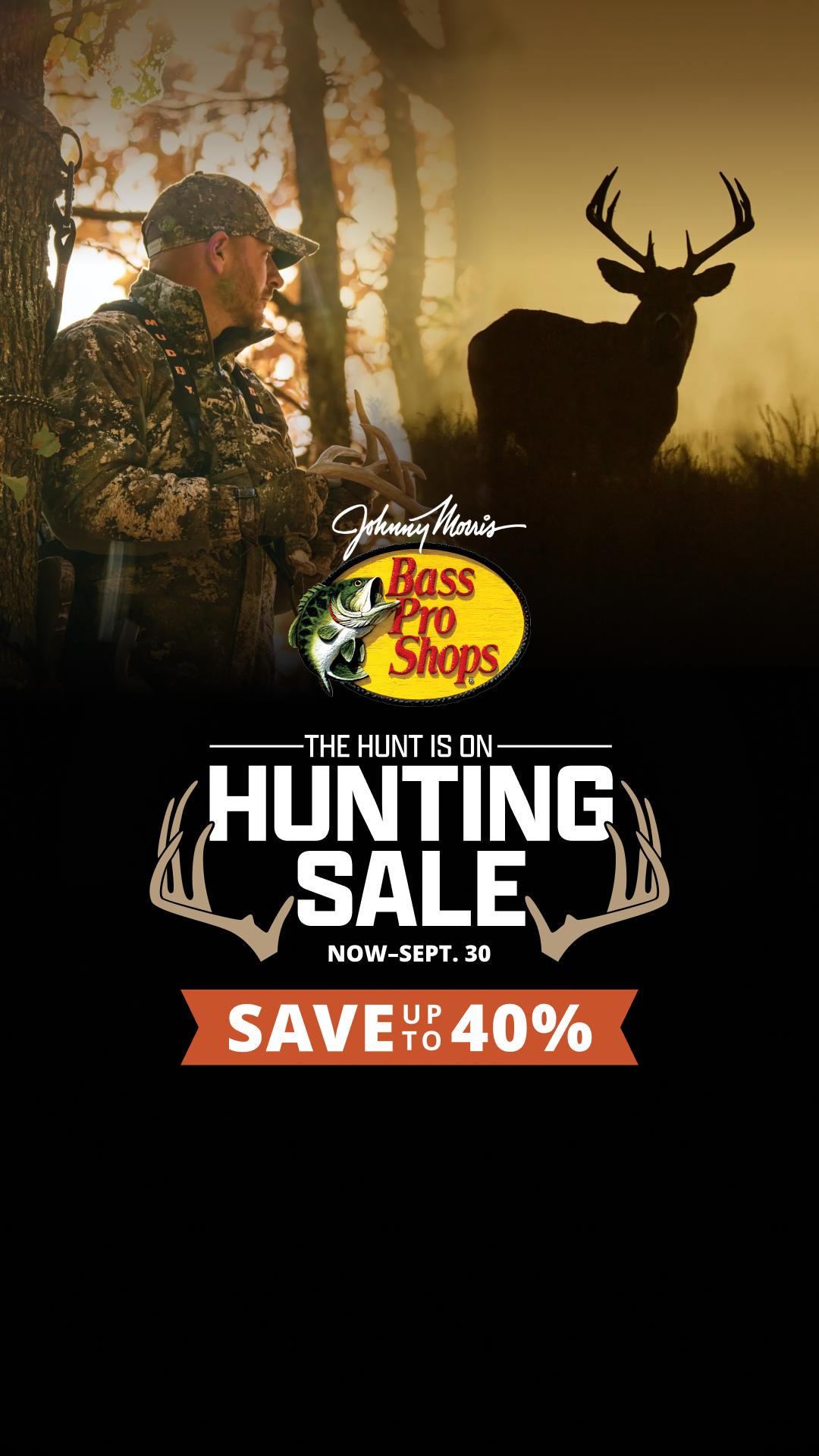 Bass Pro Shops Facebook ad: Hunting Gear - Save Up to 40%​