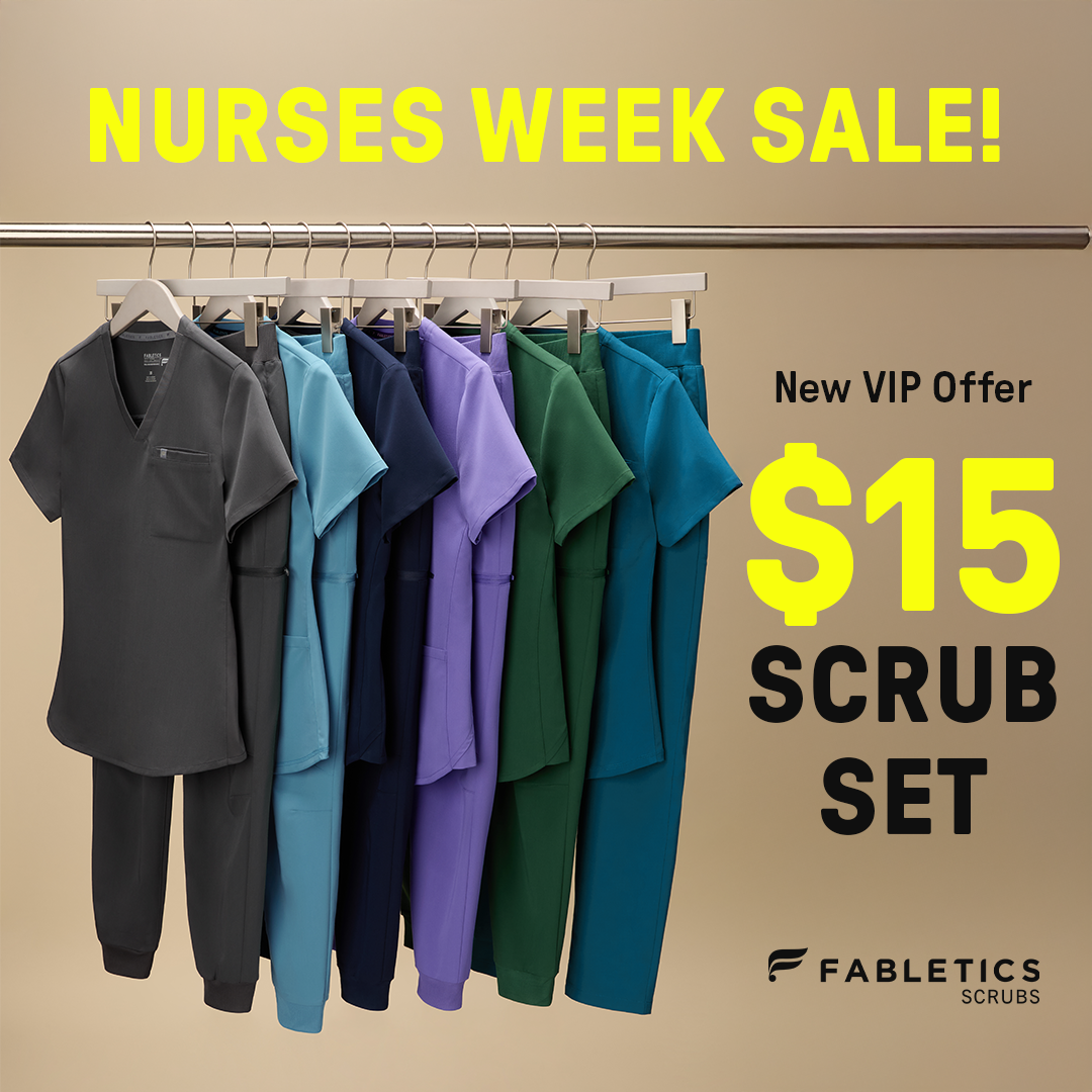 Fabletics Scrubs Facebook ad