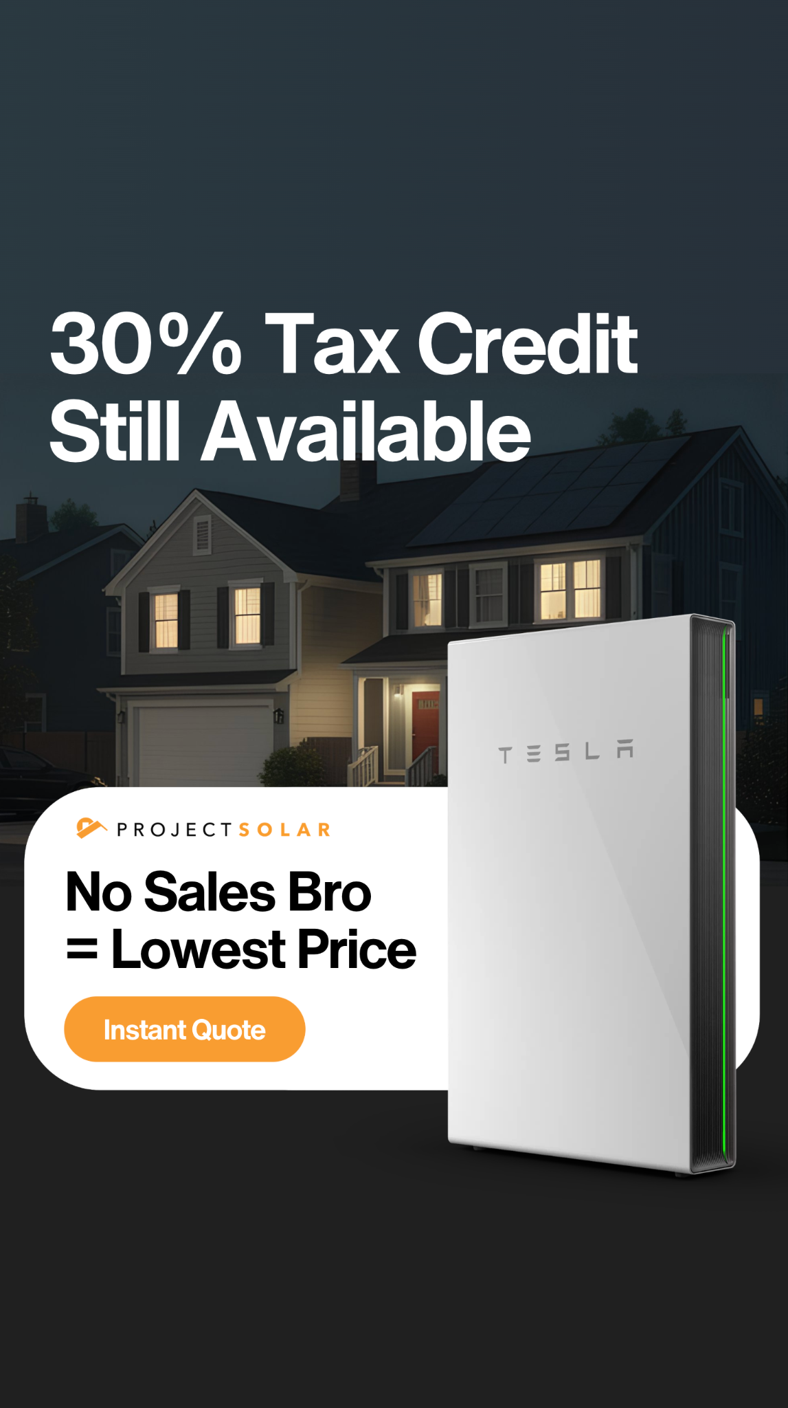 Project Solar Facebook ad