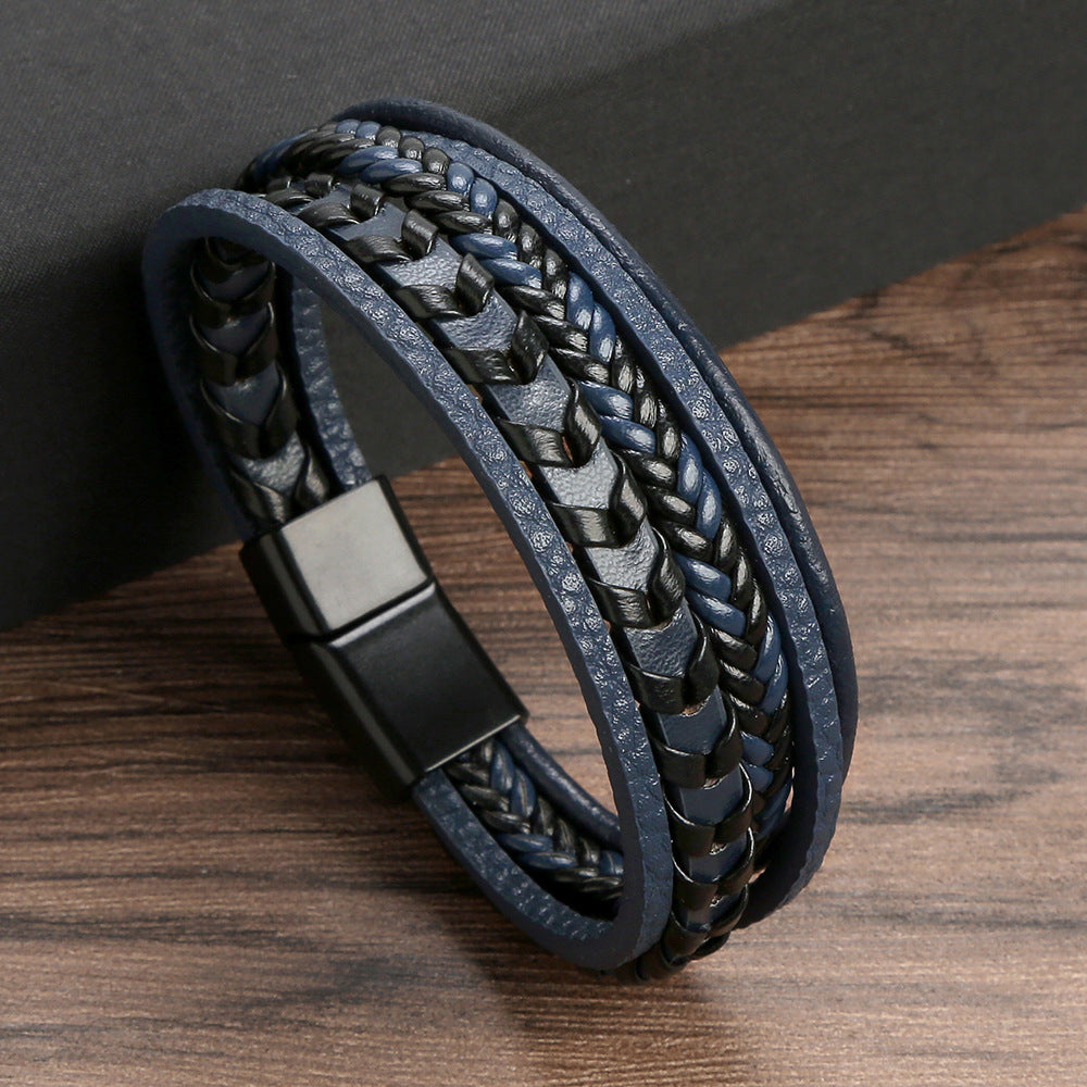 Mooi gevonden Facebook ad: Leren herenarmband, stoer, stijlvol en tijdloos (1+1 Gratis)