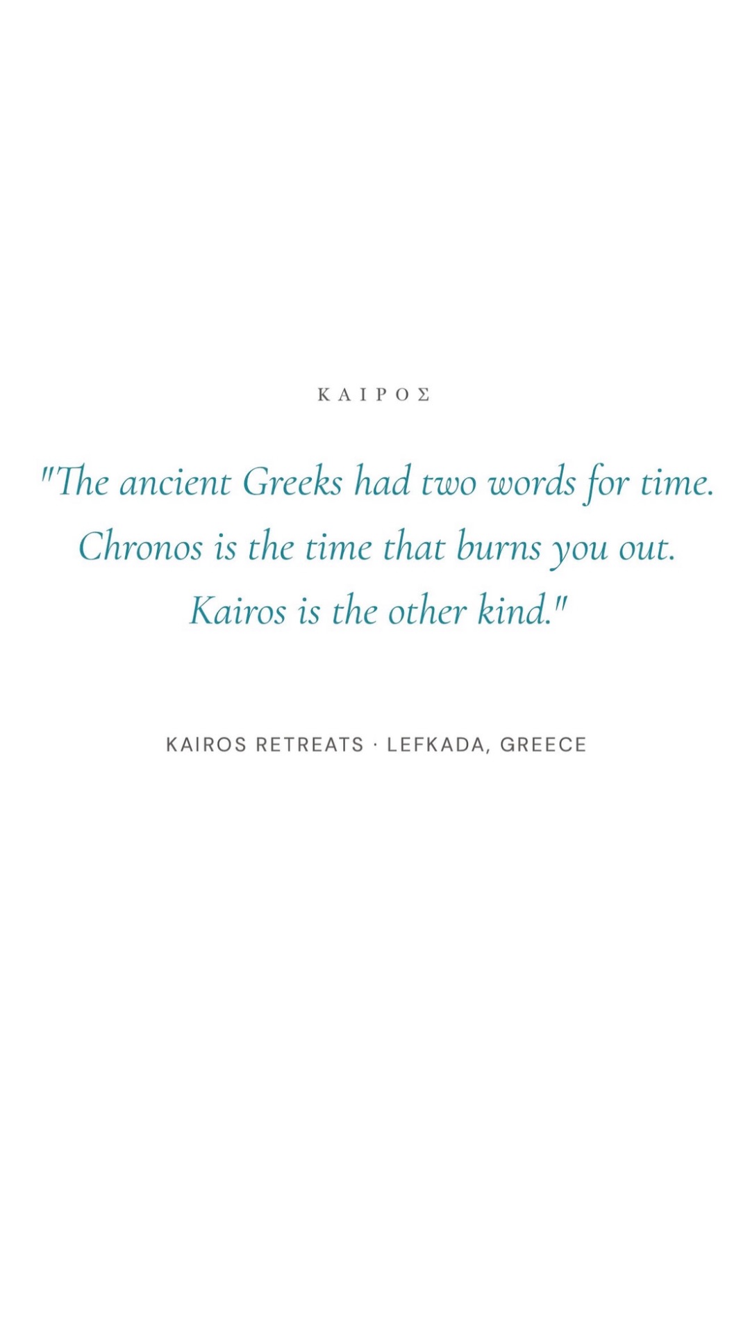 Kairos Retreats Facebook ad from Jul 28, 2026