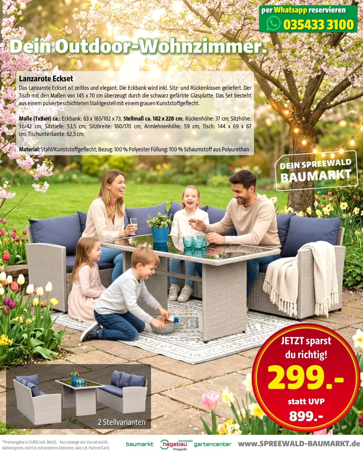 Hagebau kompakt Przygode Vetschau Facebook ad: Lust auf Frühlingsabende im Garten?