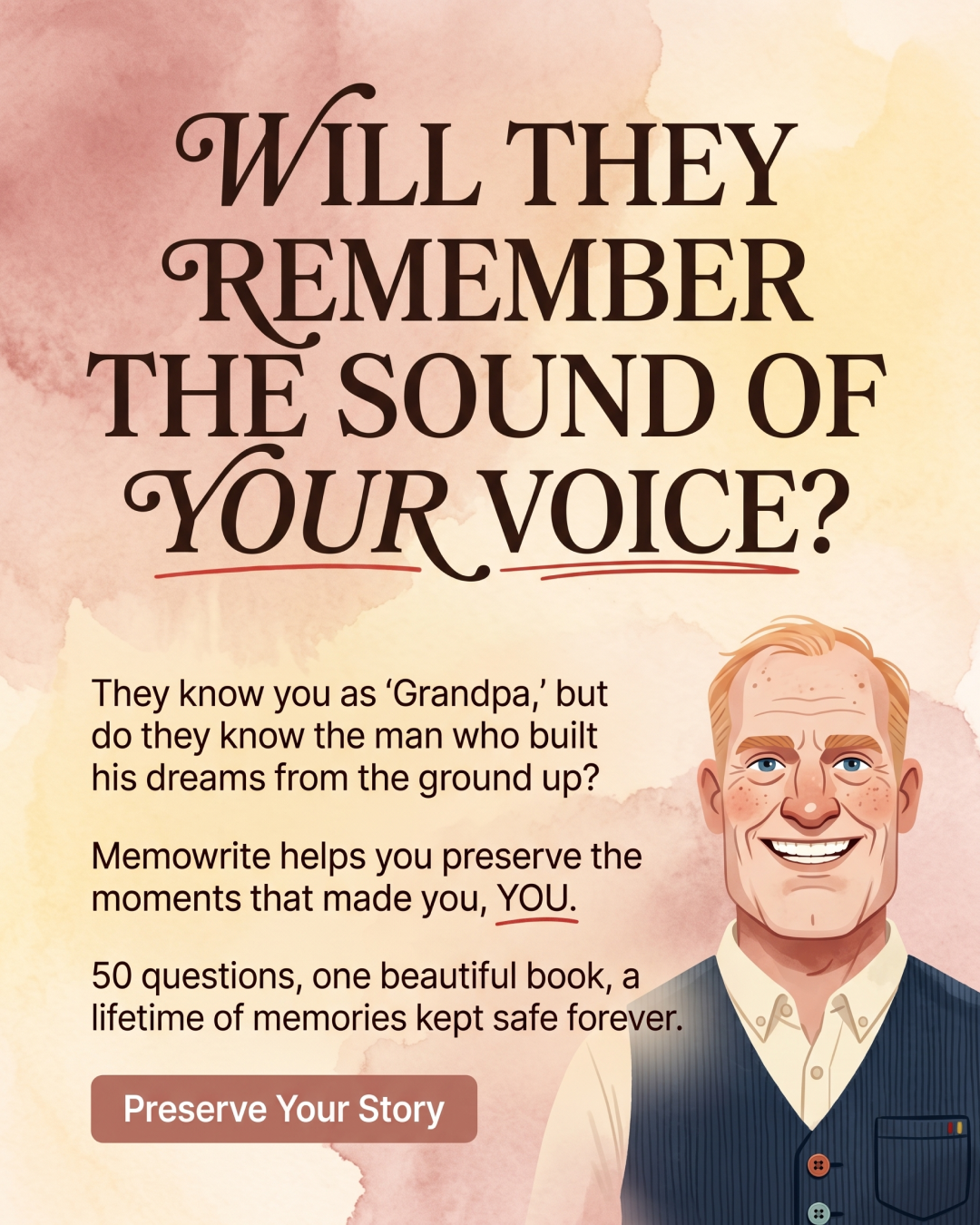 Memowrite Facebook ad