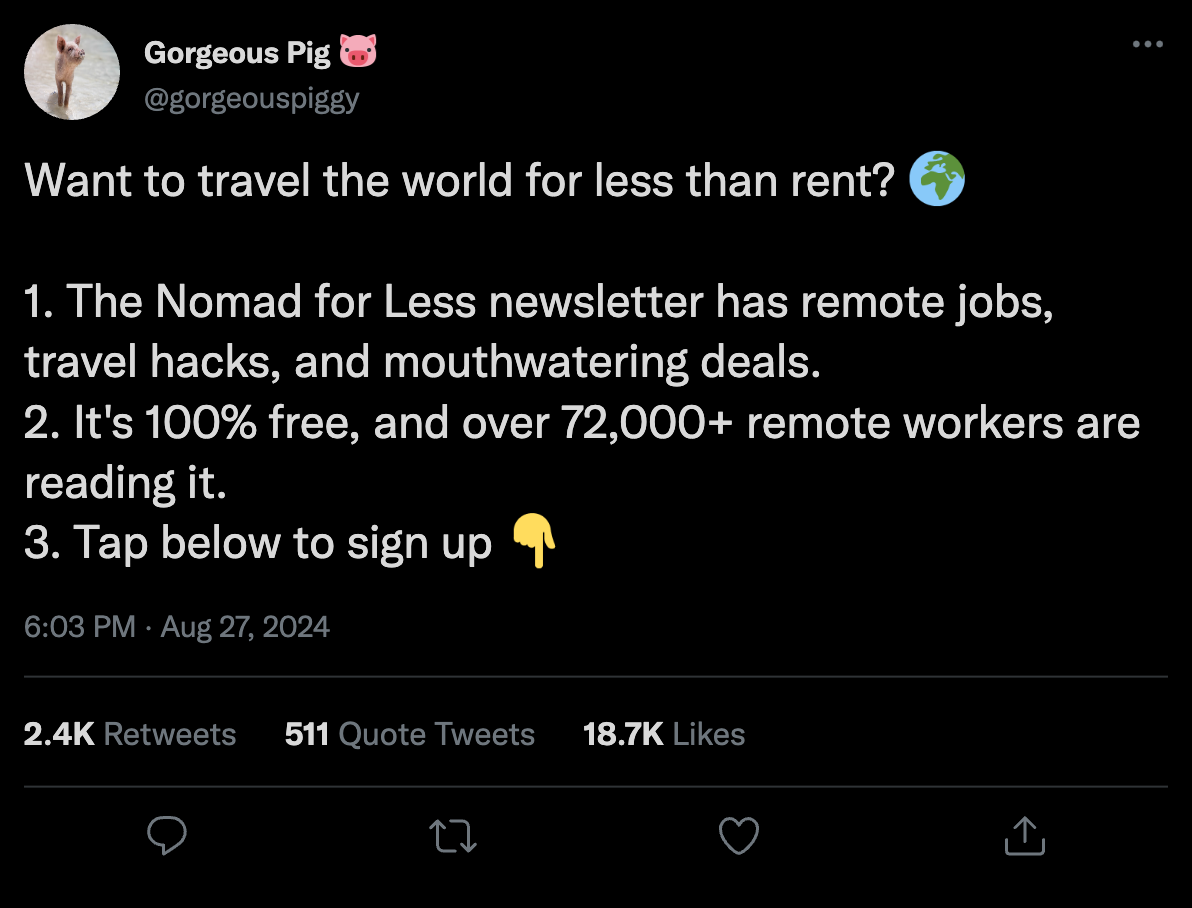 Nomad for Less Facebook ad