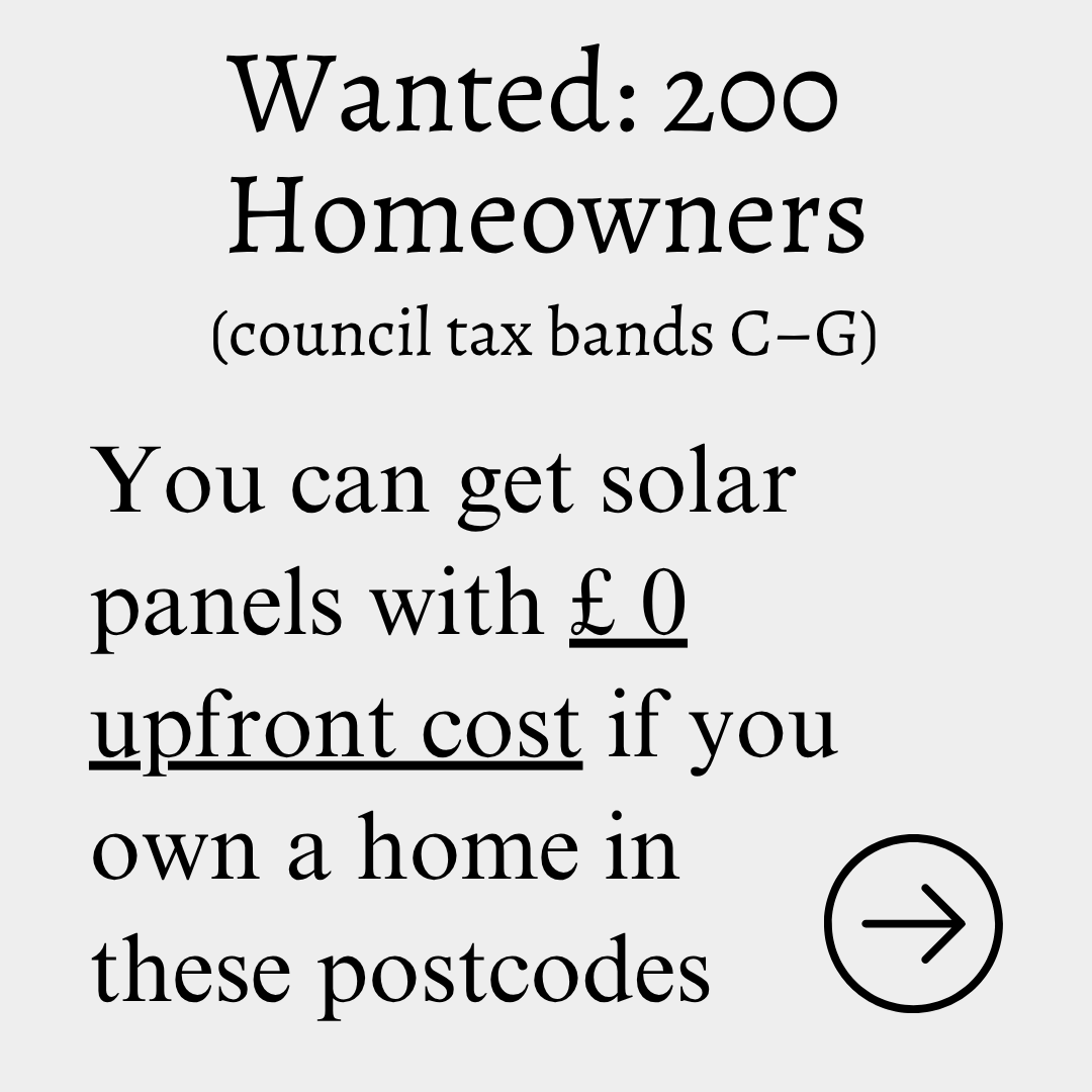 UK Local Solar Quotes Facebook ad: Get A FREE Quote & Save Up To £3,000 Today!