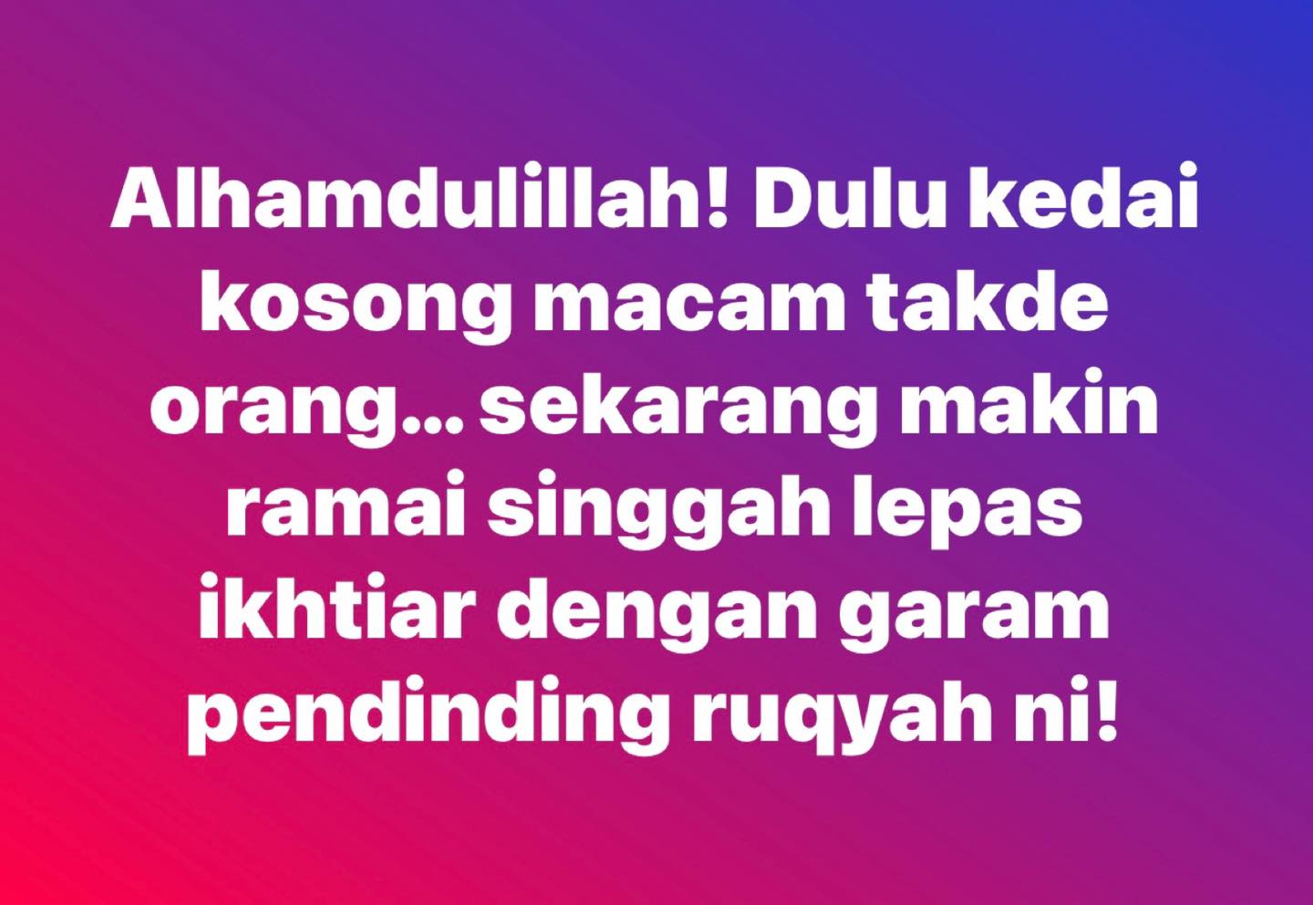 Garam Gemunggal HQ Facebook ad: RESTORAN MAKIN RANCAK