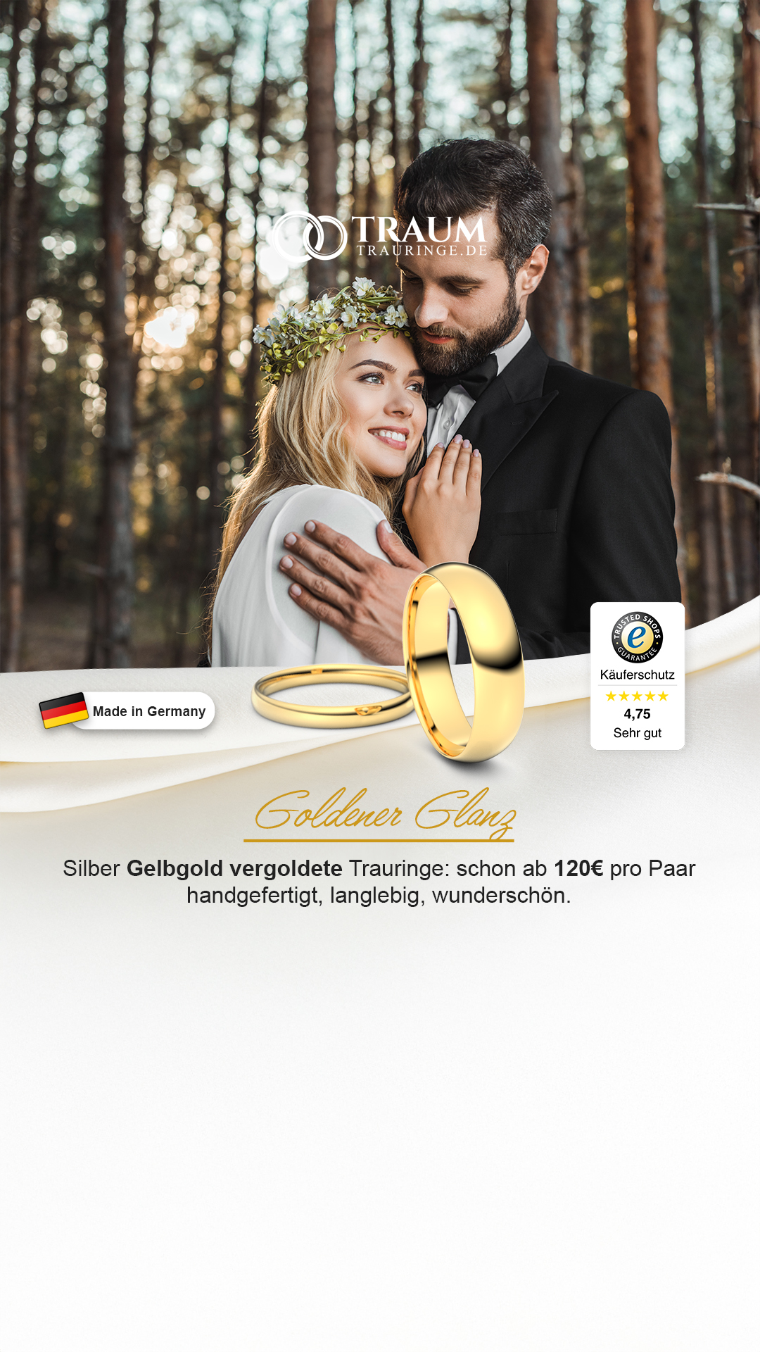 Traumtrauringe.de Facebook ad from Aug 14, 2025