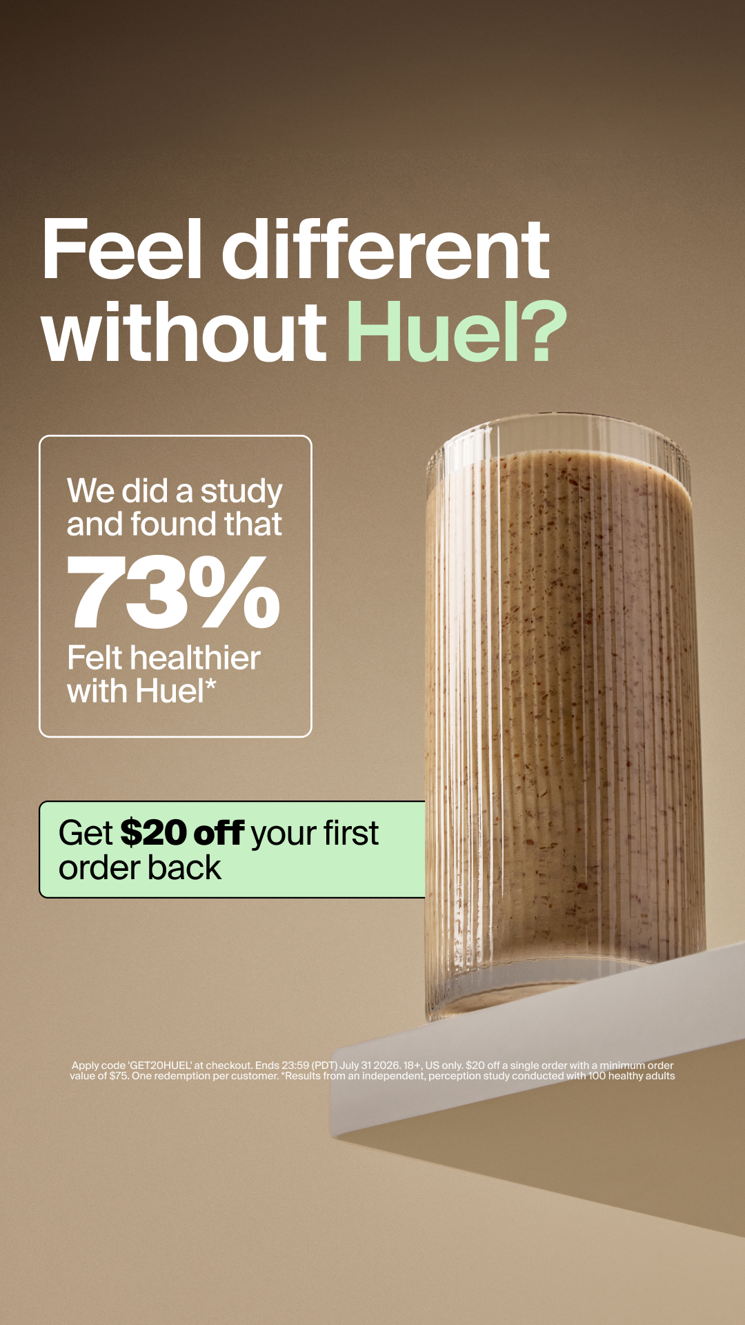 Huel Facebook ad