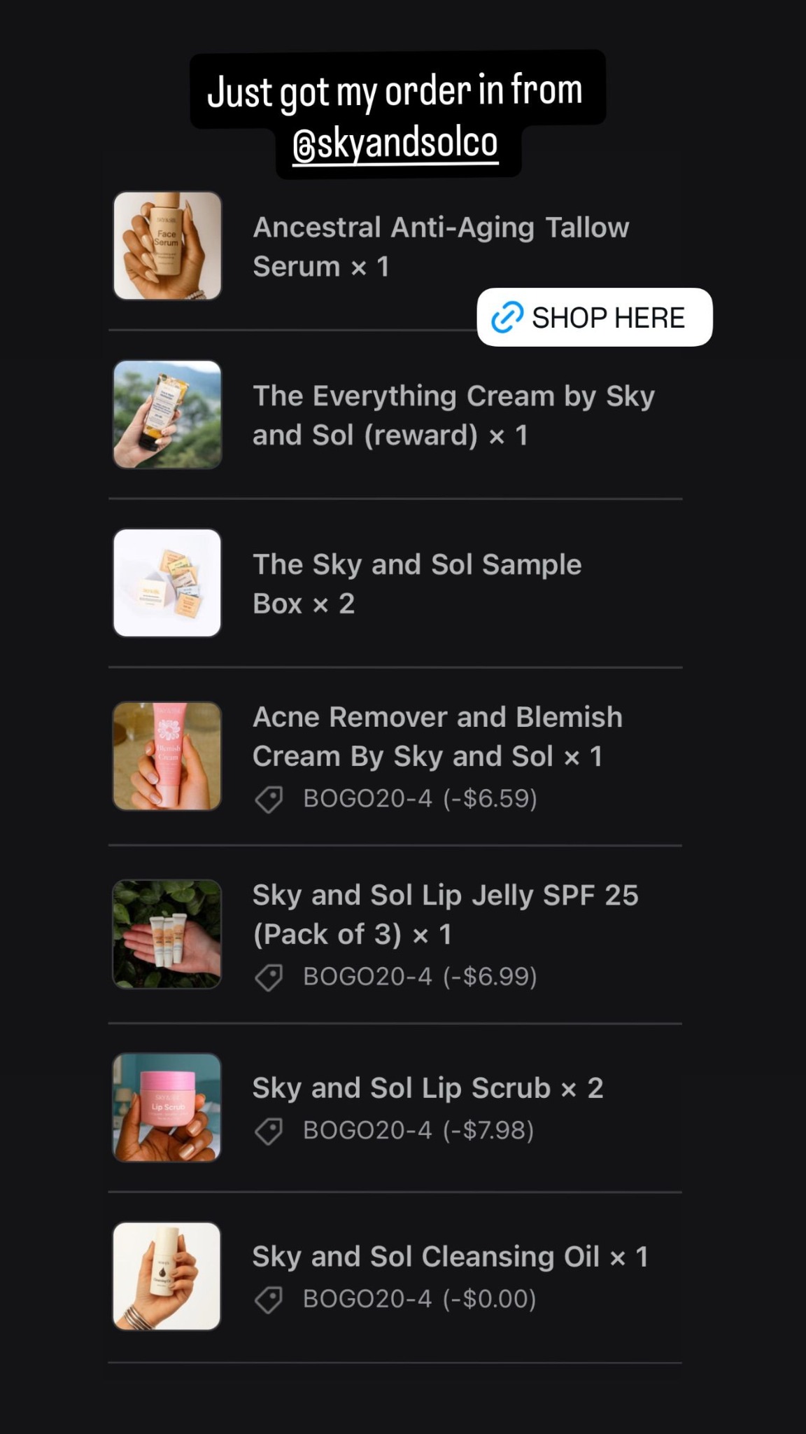 Sky&sol Facebook ad