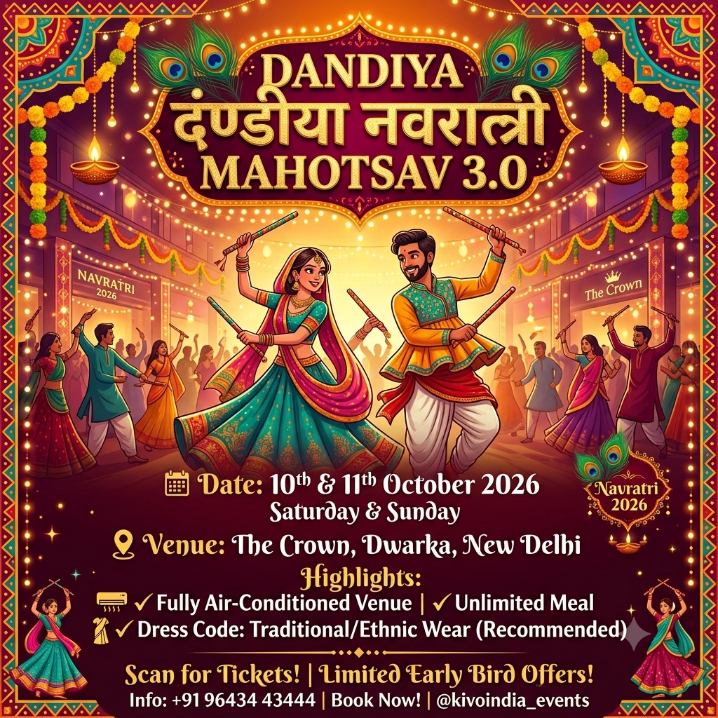 EventZuzu Facebook ad: Dandiya Navratri Mahotsav 3.O
