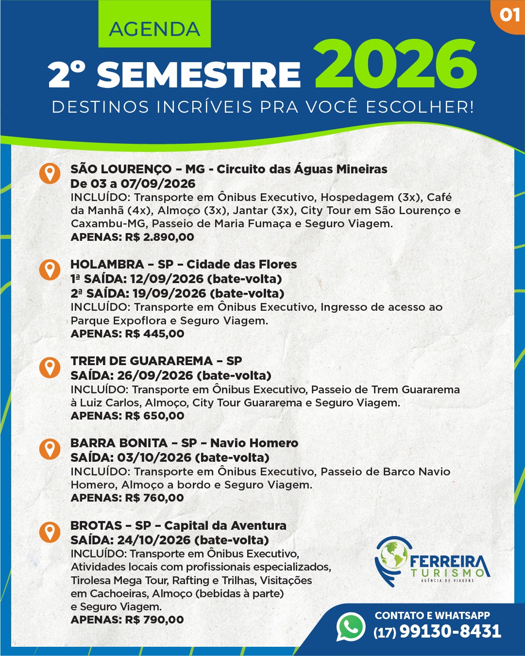 Ferreira Turismo Facebook ad: O segundo semestre de 2026 já tem roteiro…