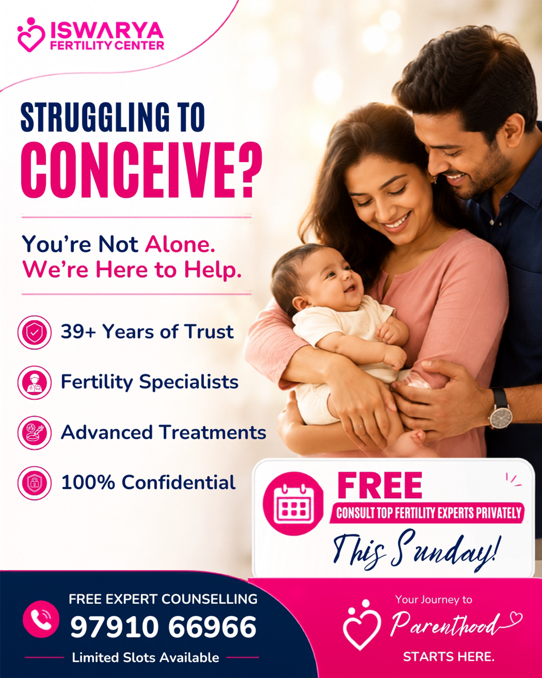 Iswarya Fertility Center India Facebook ad