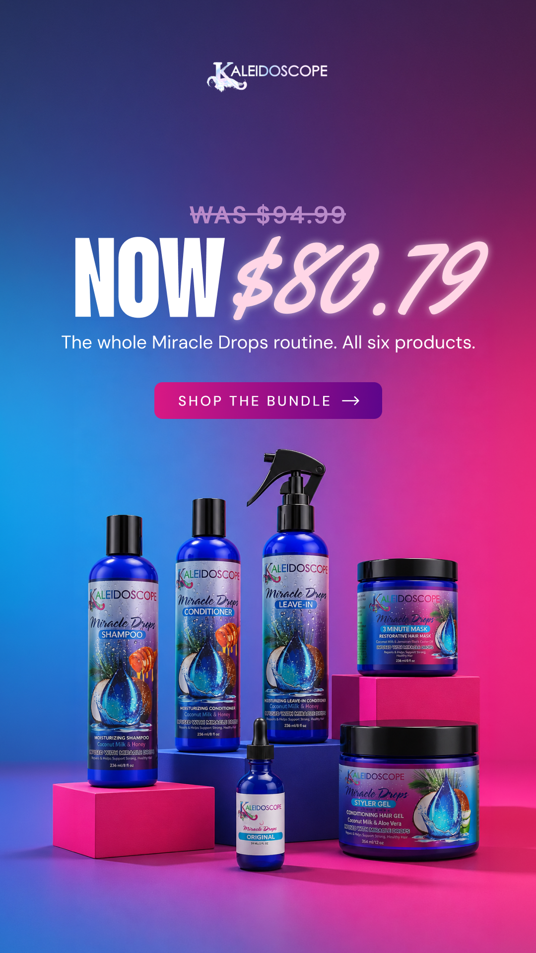 Kaleidoscope Hair Products Facebook ad