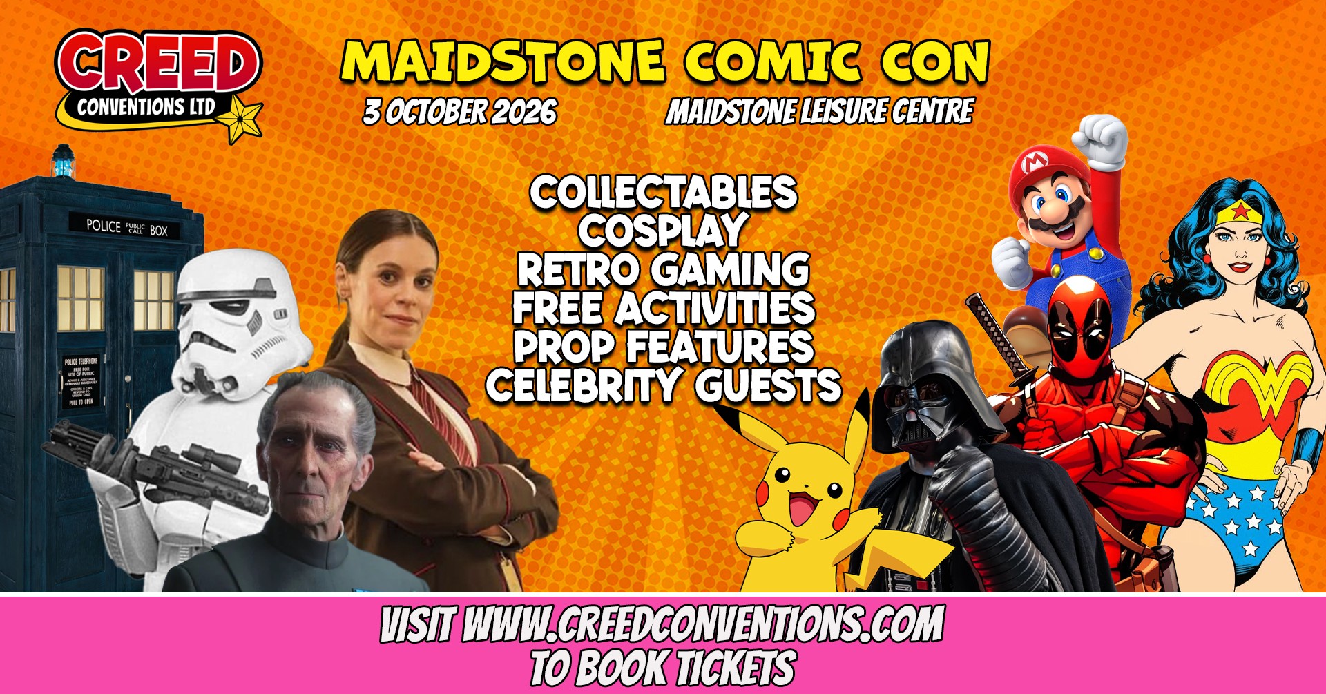 Creed Conventions Facebook ad: Maidstone Comic-Con