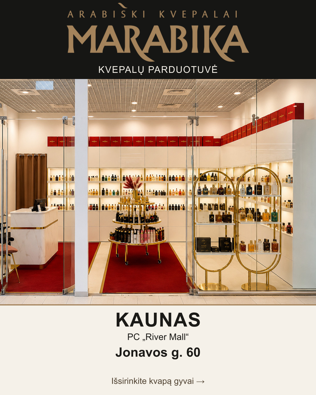 Marabika Lietuva Facebook ad: MARABIKA · PC River Mall