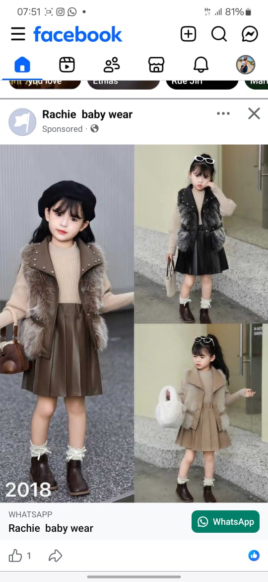 Rachie baby wear Facebook ad