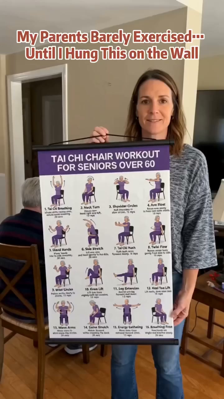 Benighty-j Facebook ad: Tai Chi Chair Workout Chart for Seniors (16 x 24 inches)