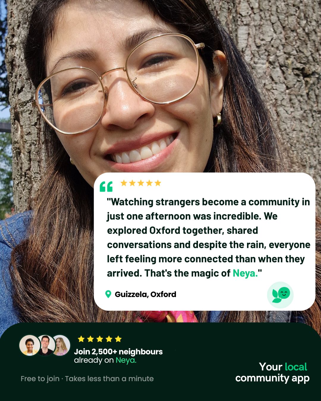Neya - Connecting Communities Facebook ad