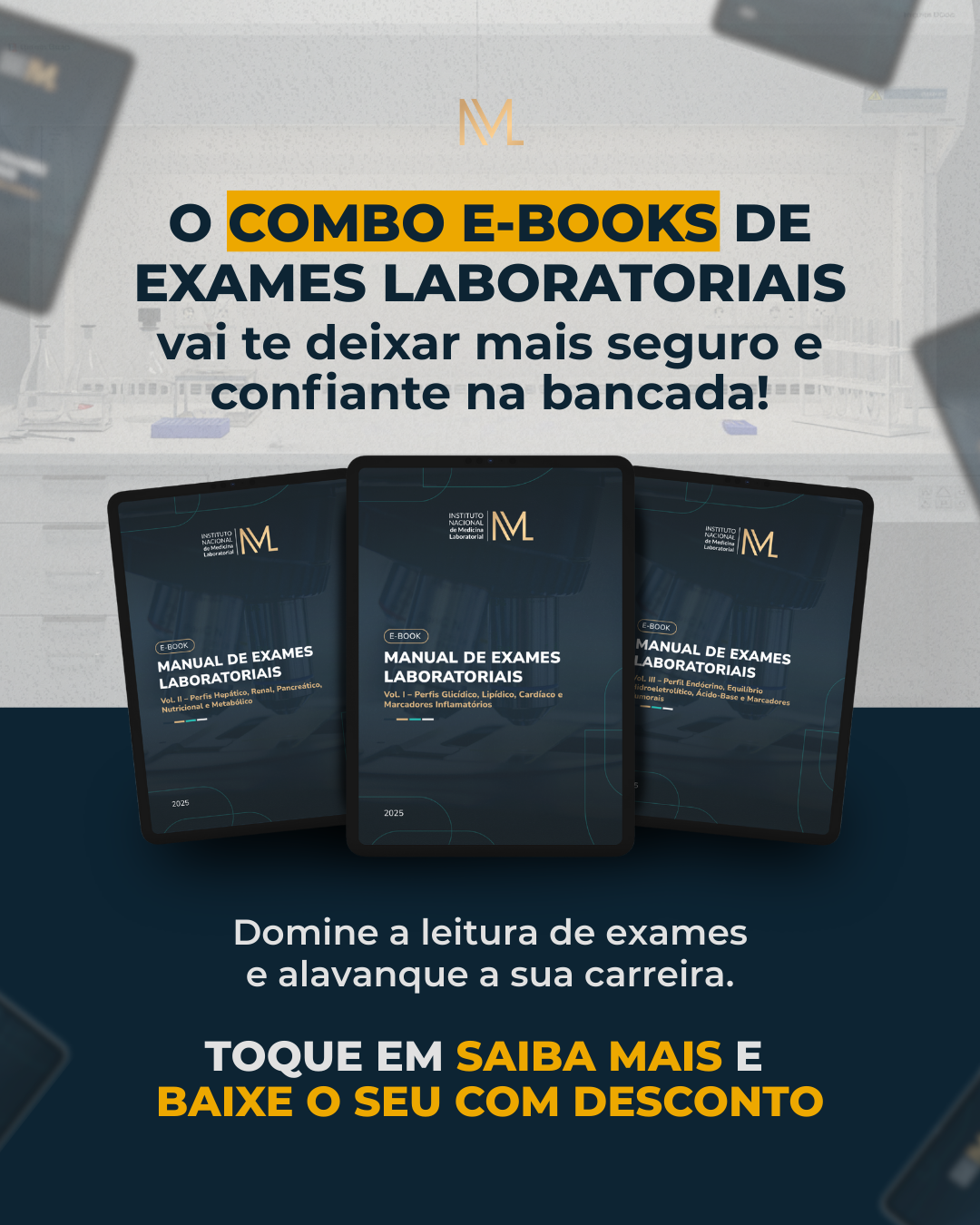 Inml.brasil Facebook ad: Domine Exames Laboratoriais em Poucos Passos com E-books…