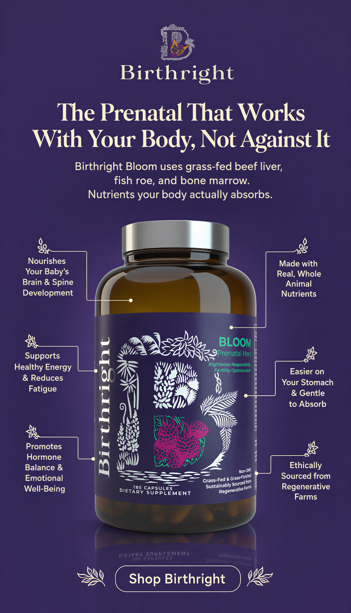 Birthright Supplements Facebook ad
