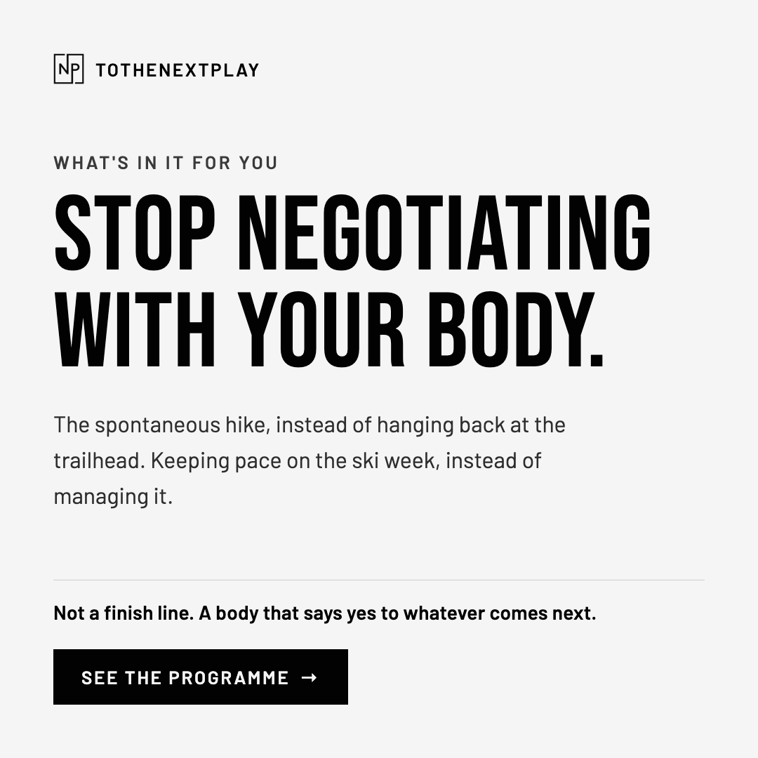 ToTheNextPlay Facebook ad: Endurance Coaching for Men Who Want To Be Ready