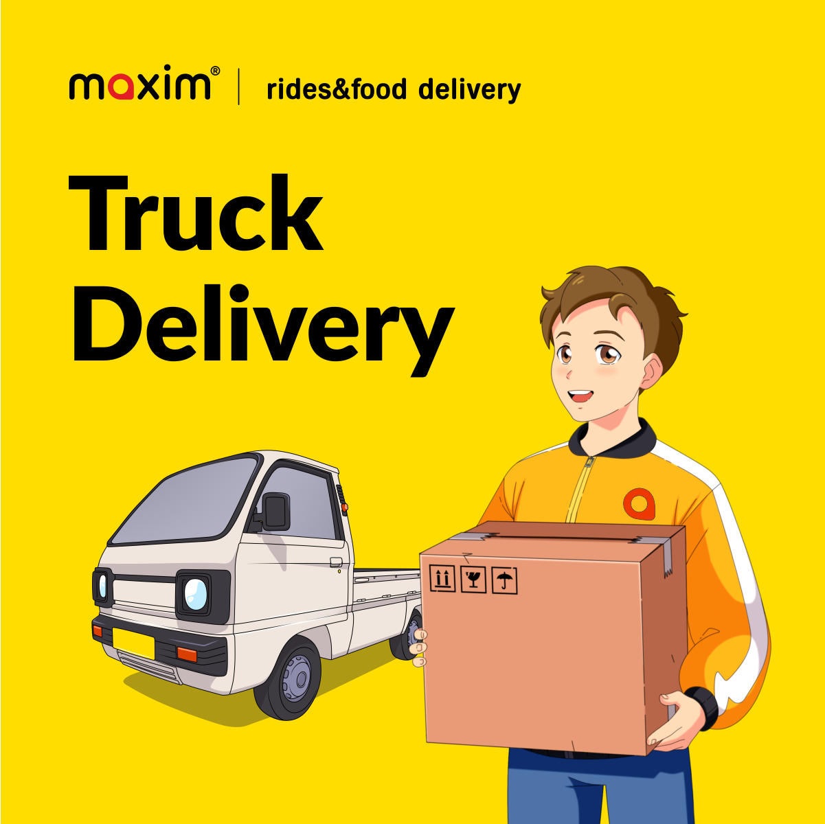 Maxim - rides&food delivery. Angeles Facebook ad: Freight Transportation Order