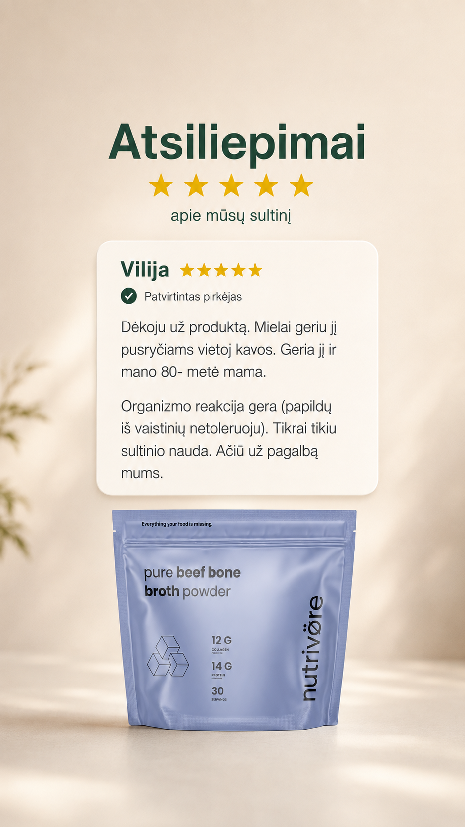 Soulel Facebook ad: Baltymai iš tikro maisto